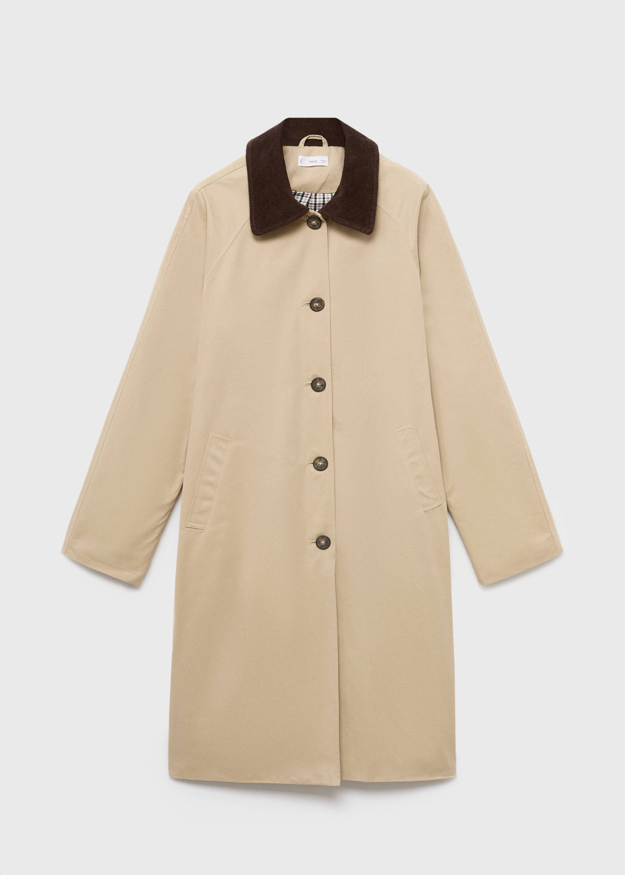 Trenchcoat mit Kontrastkragen - Artikel ohne Model