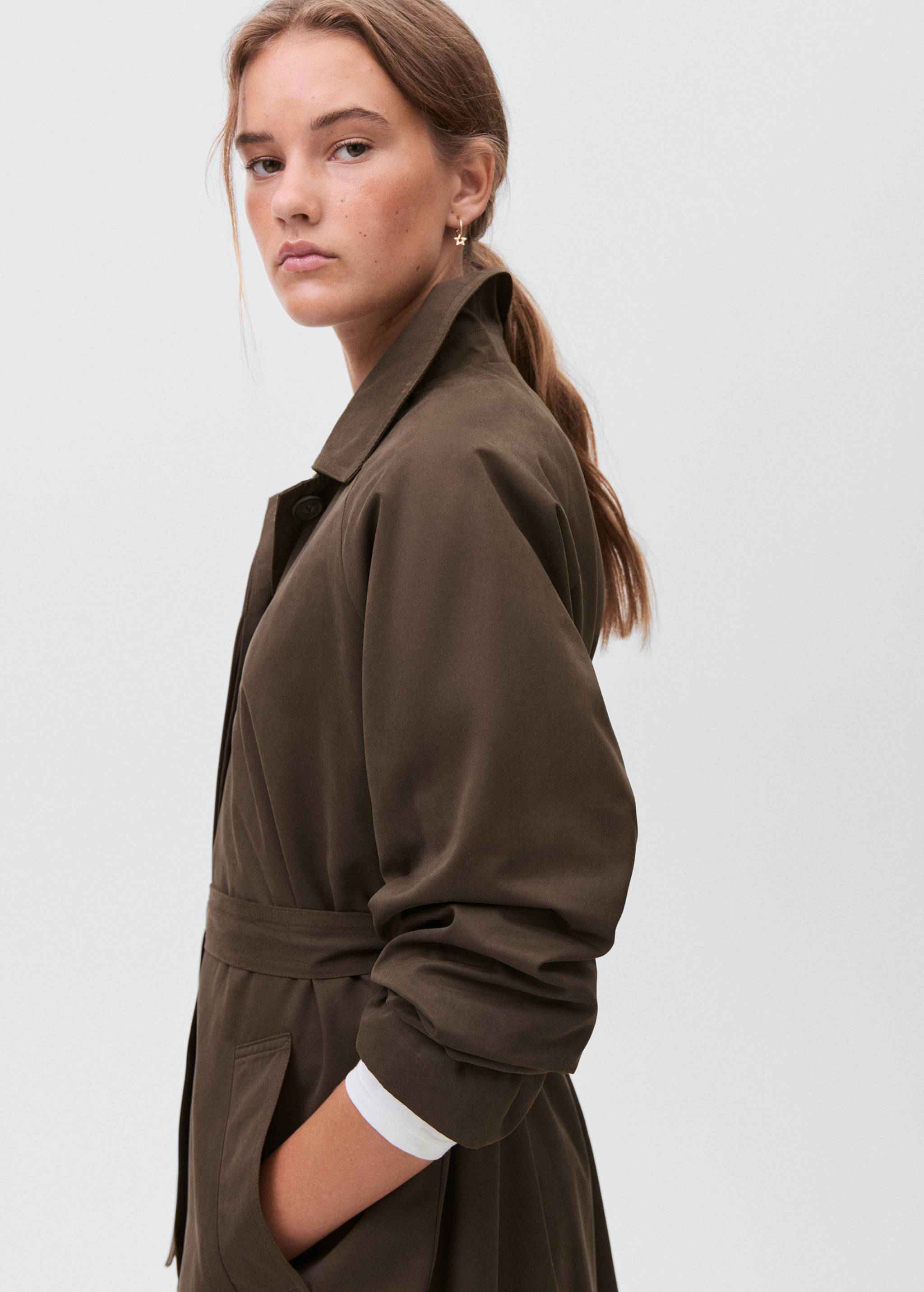 Trench long avec intérieur imprimé - Détail de l'article 2