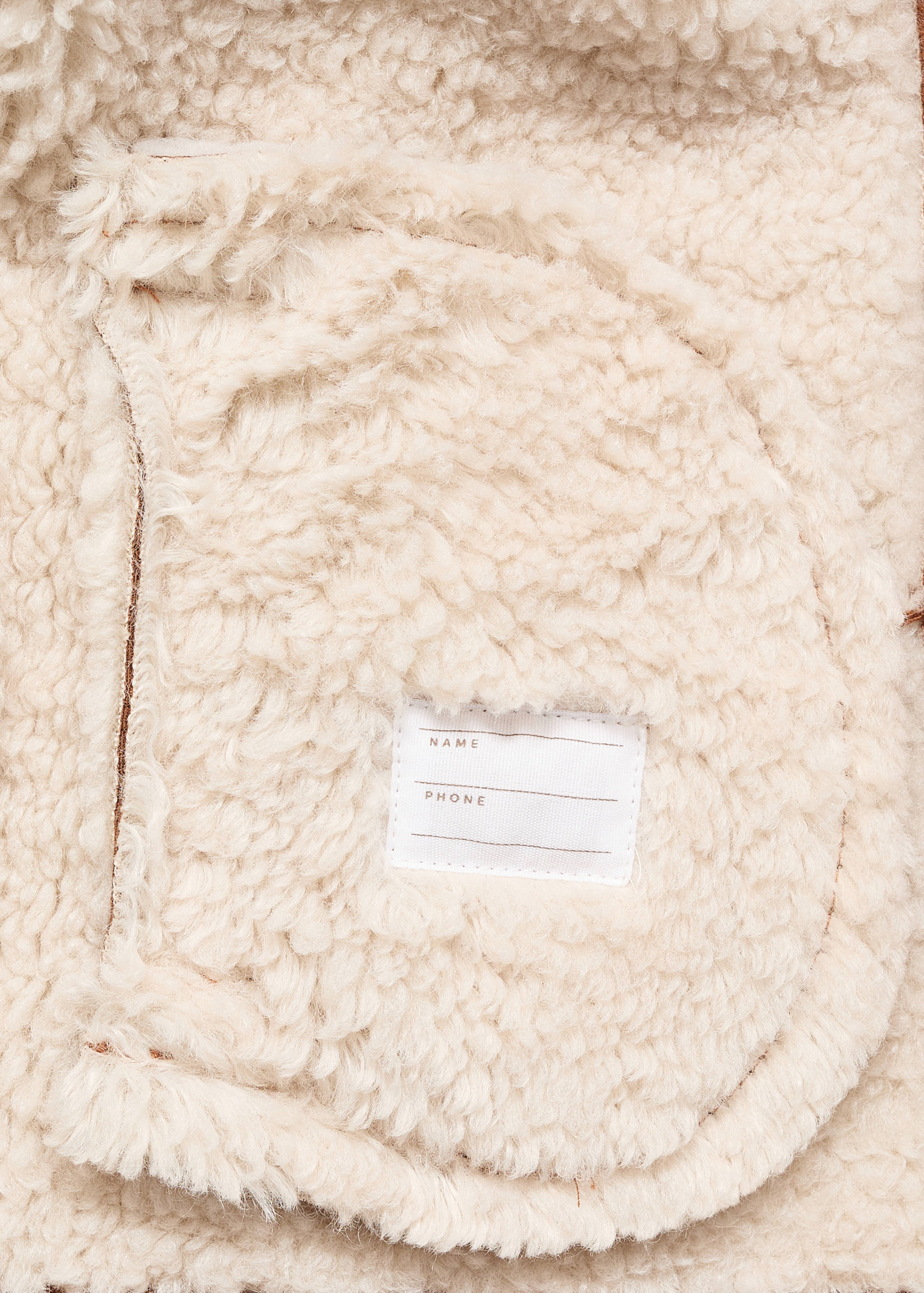 Suede effect sheepskin coat - Details of the article 0
