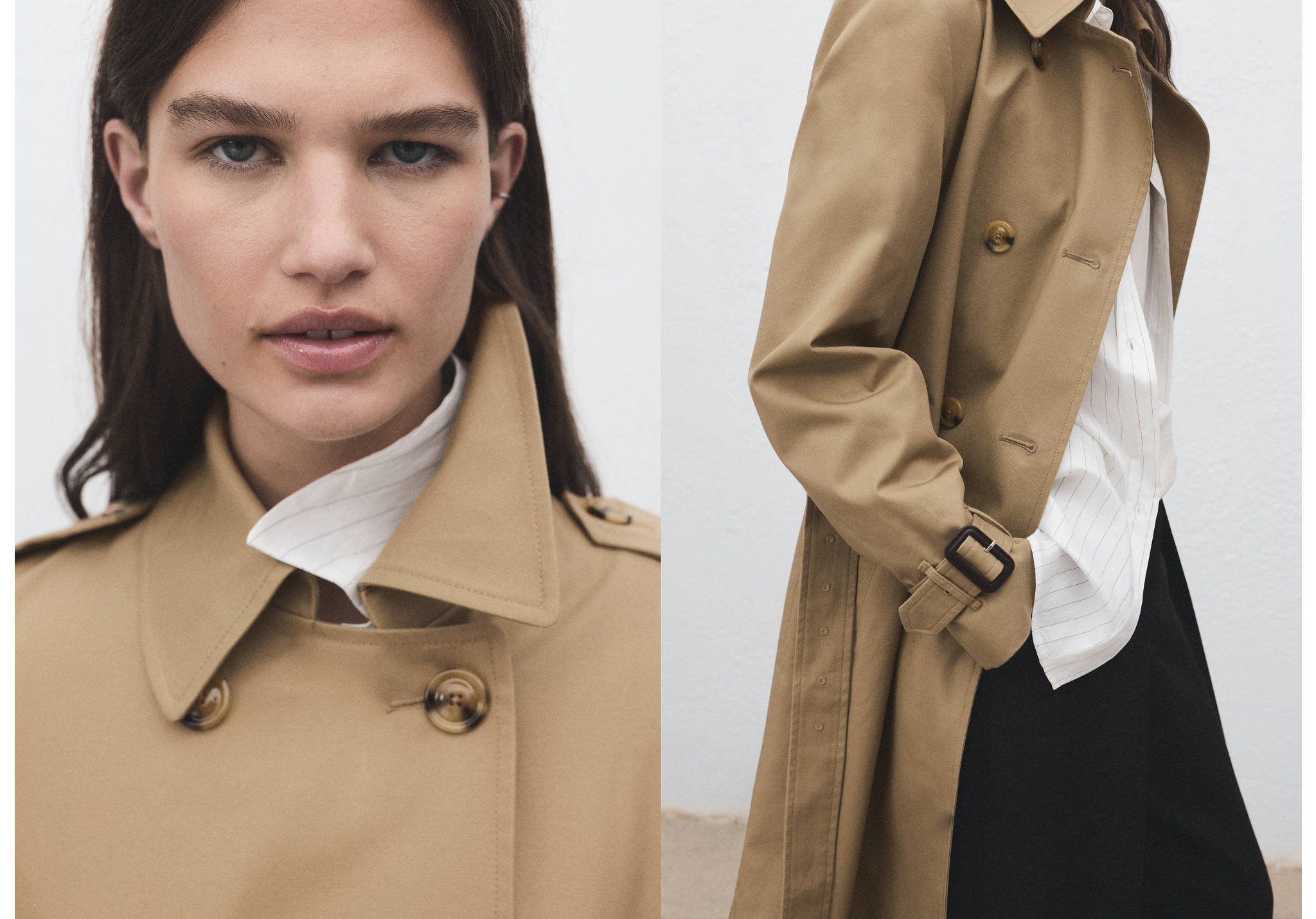 Classic trench coat with belt - Panoramic plane