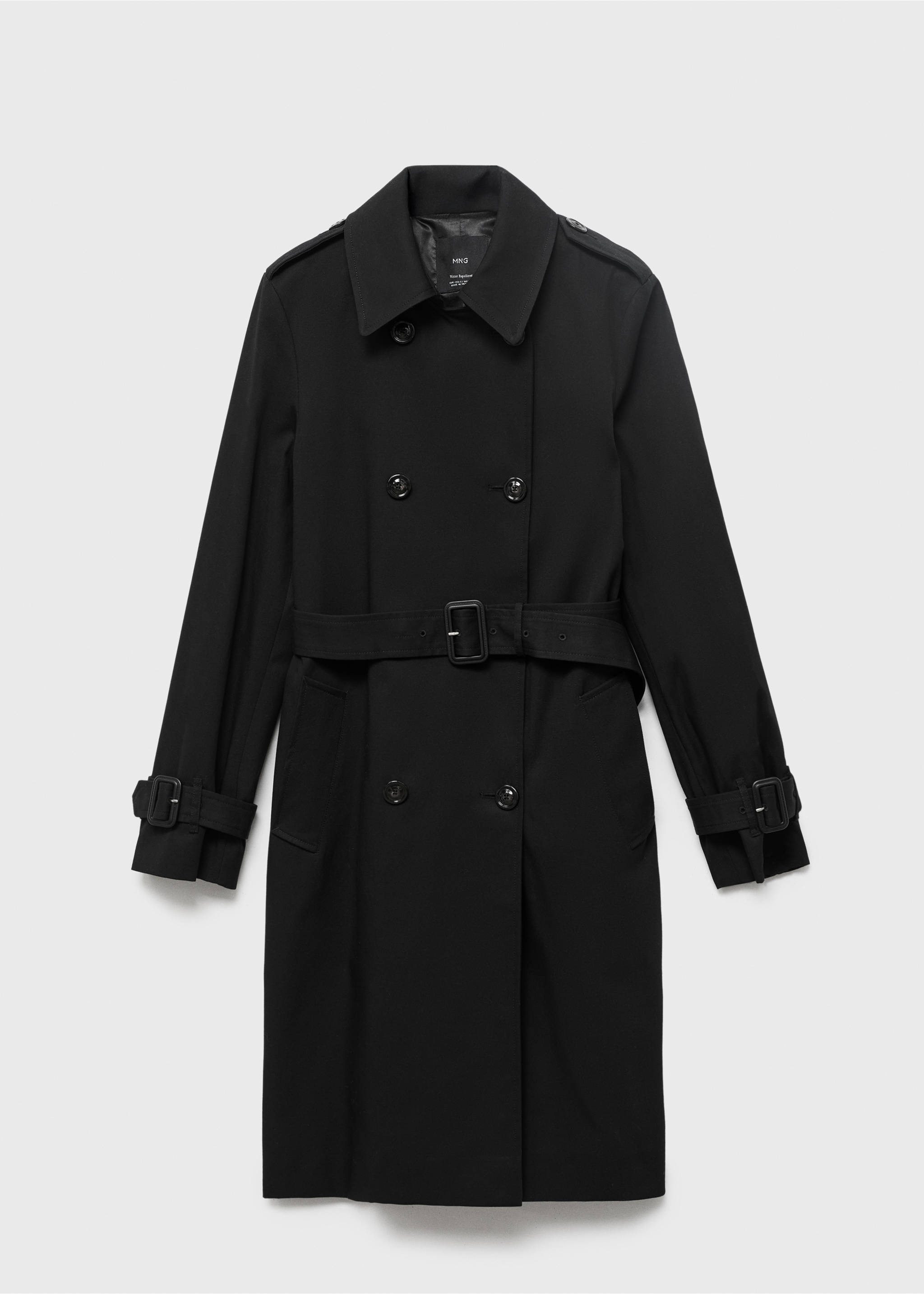 Classic trench coat with belt - Article without model, Black. Ref: 17075789-00.