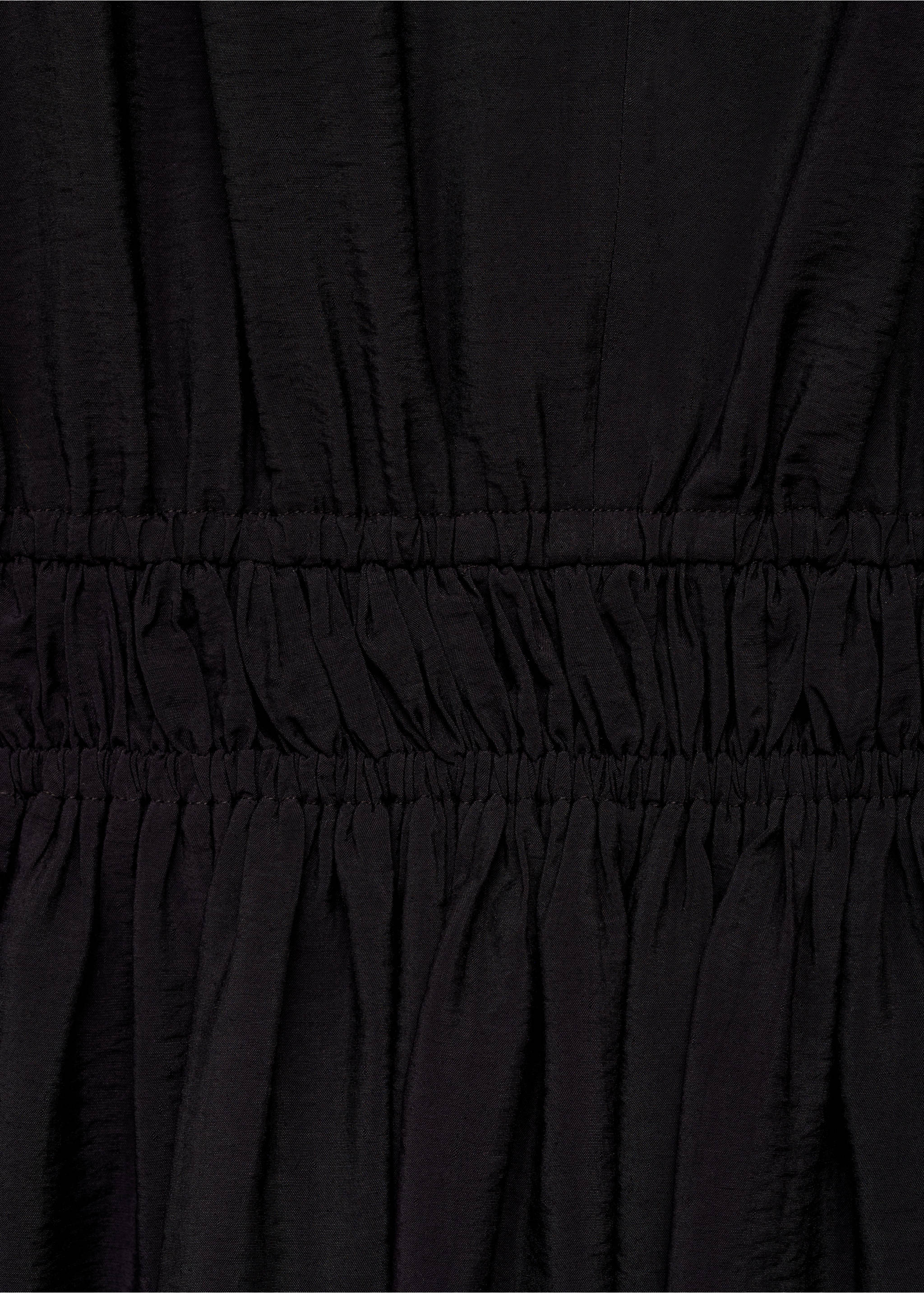 Dress with gathered waist - Details of the article 8, Navy. Ref: 17075791-00.