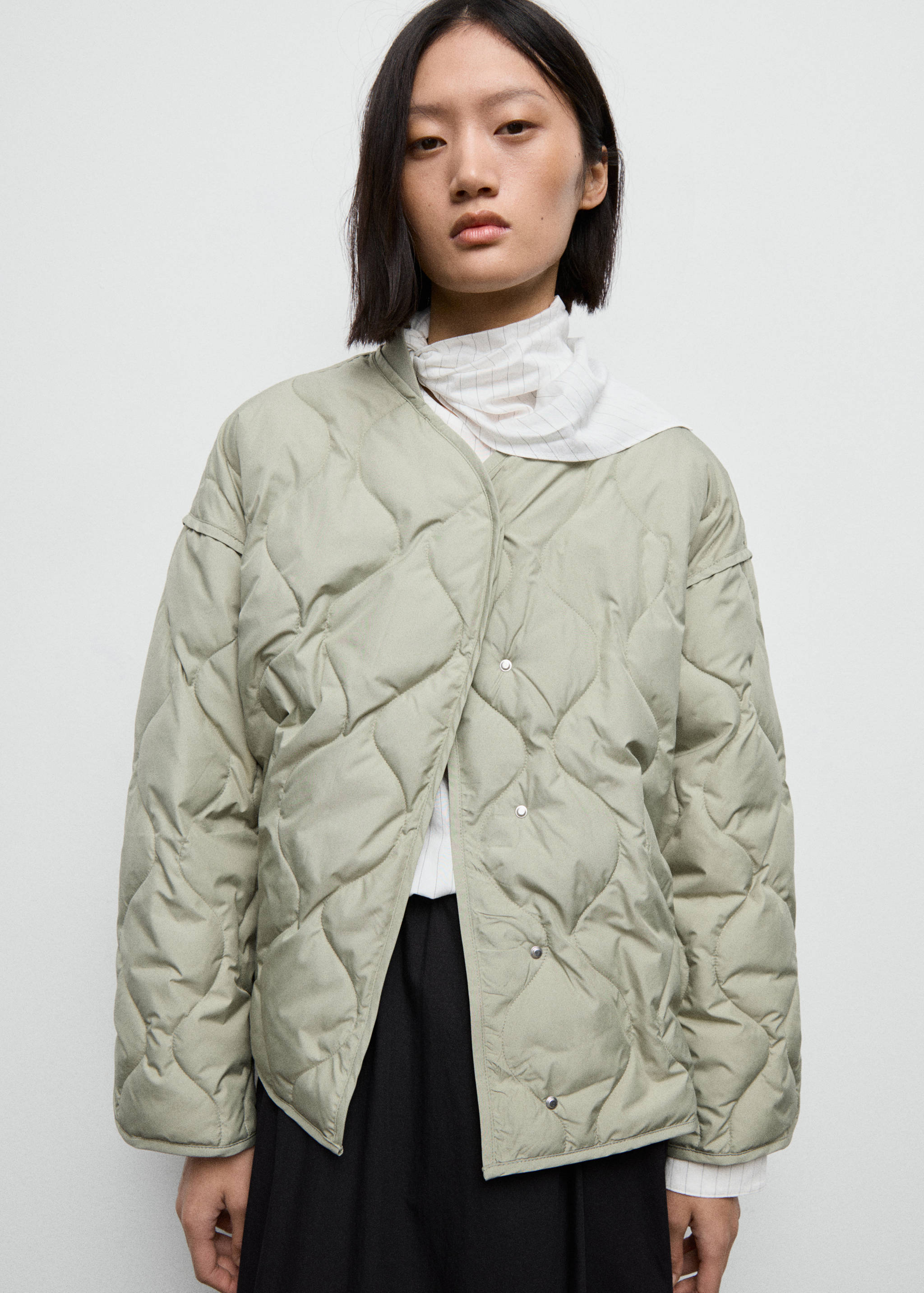 Oversized quilted anorak - Medium plane