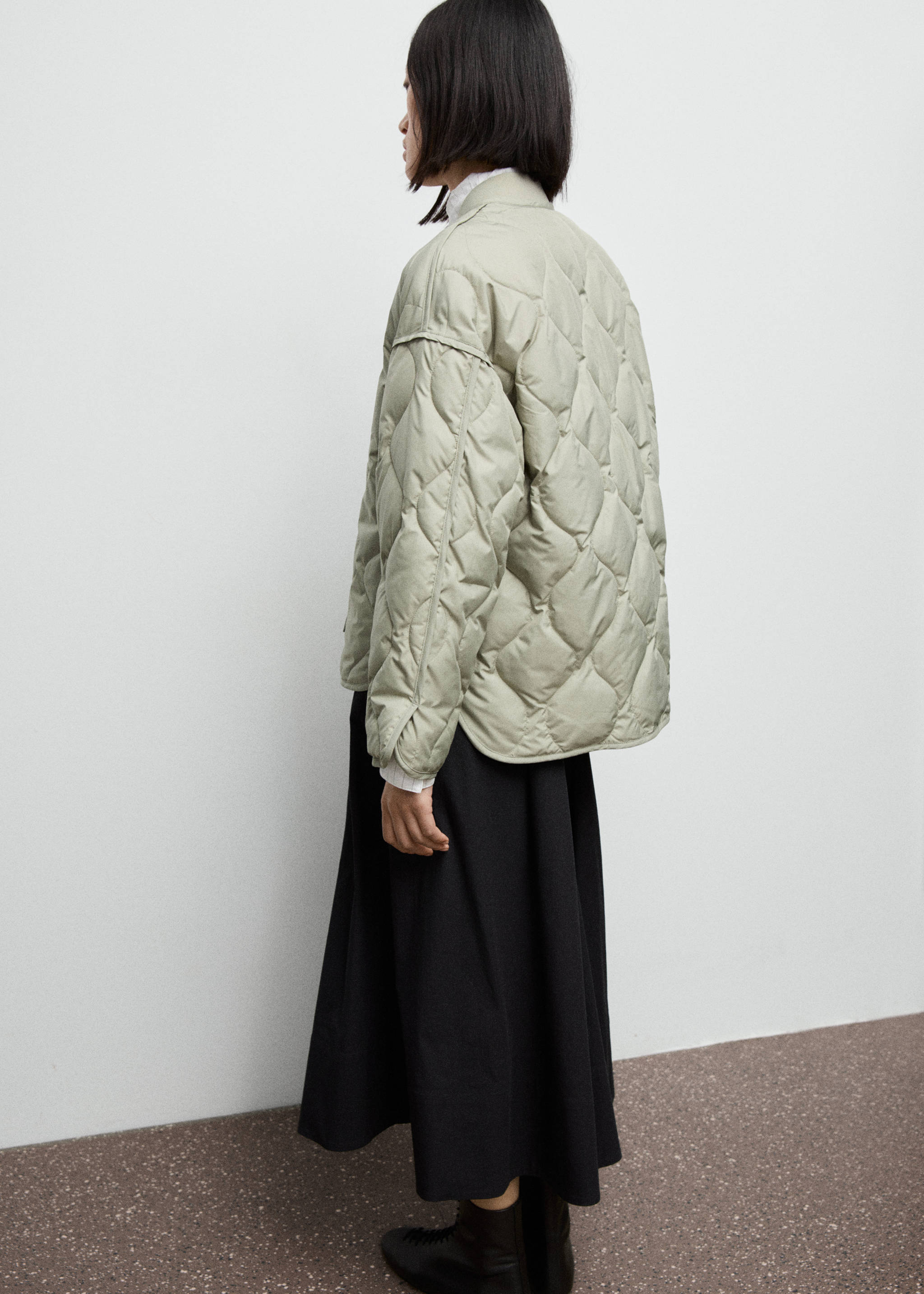 Oversized quilted anorak - Reverse of the article