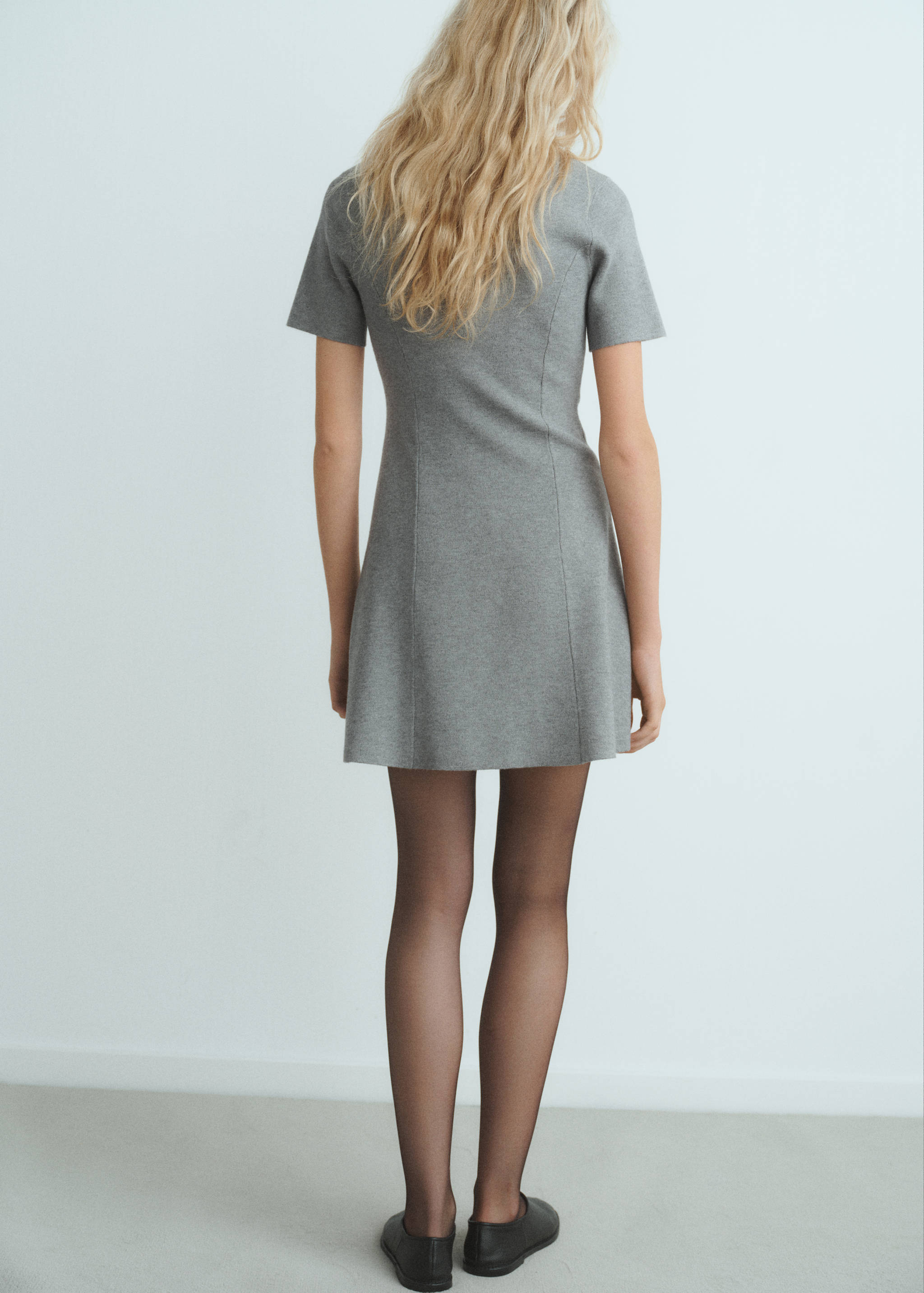 Feinstrick-A-Linien-Kleid - Rückseite des Artikels