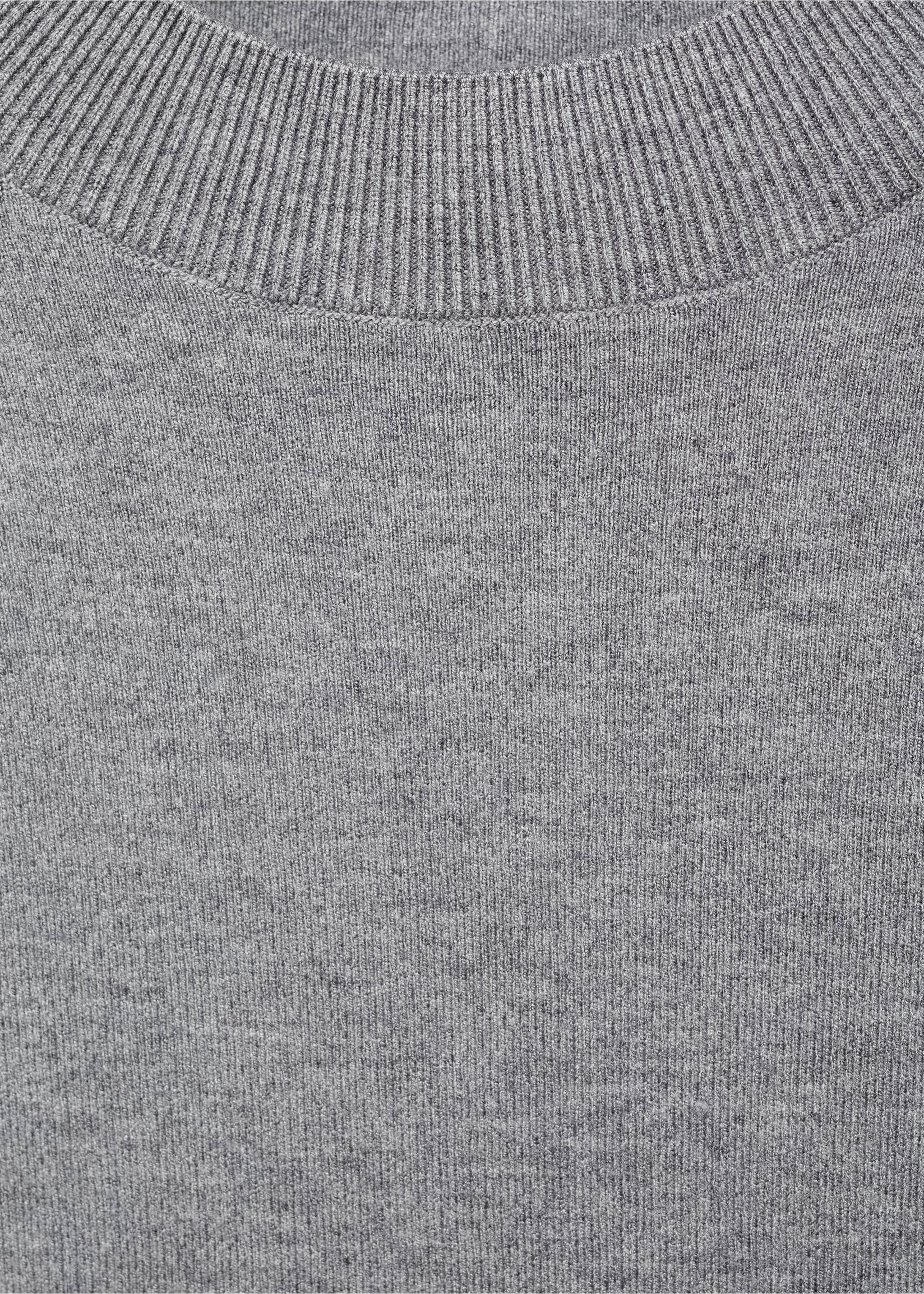 Fine-knit flared dress - Details of the article 8, Medium Heather Grey. Ref: 17075798-00.