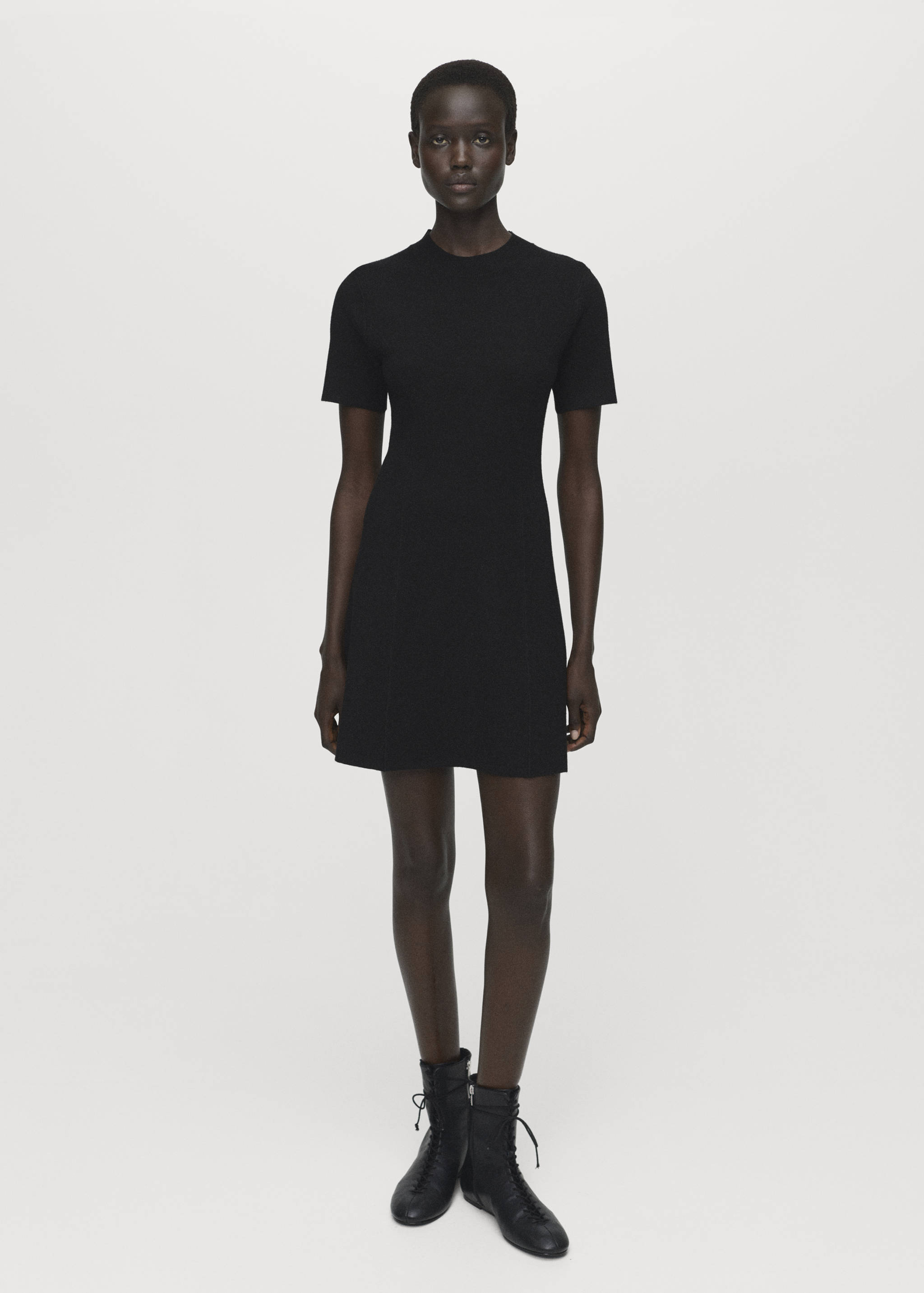 Feinstrick-A-Linien-Kleid - Allgemeine Ansicht