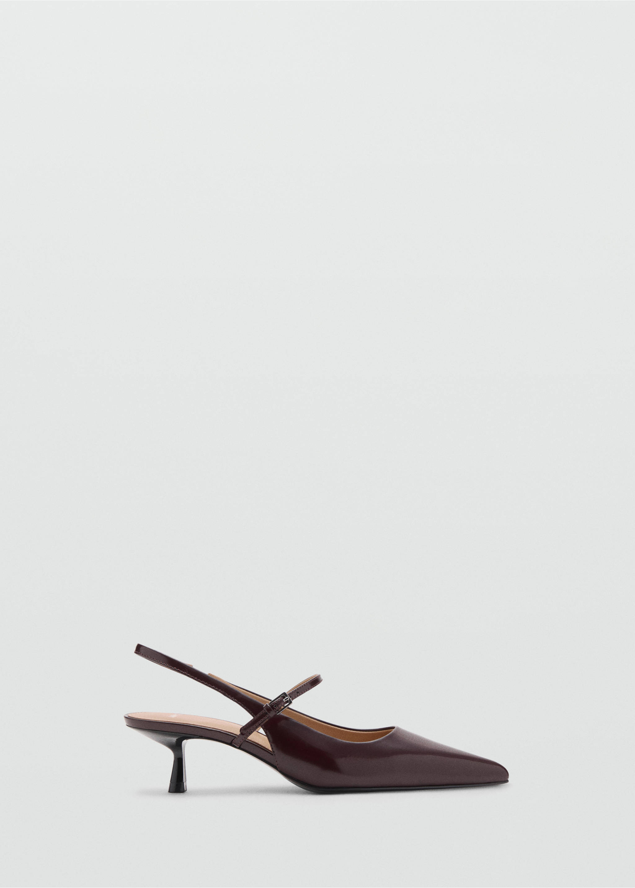 Chaussures vernies talon kitten heel - Article sans modèle, Chocolat. Ref: 17075800-00.