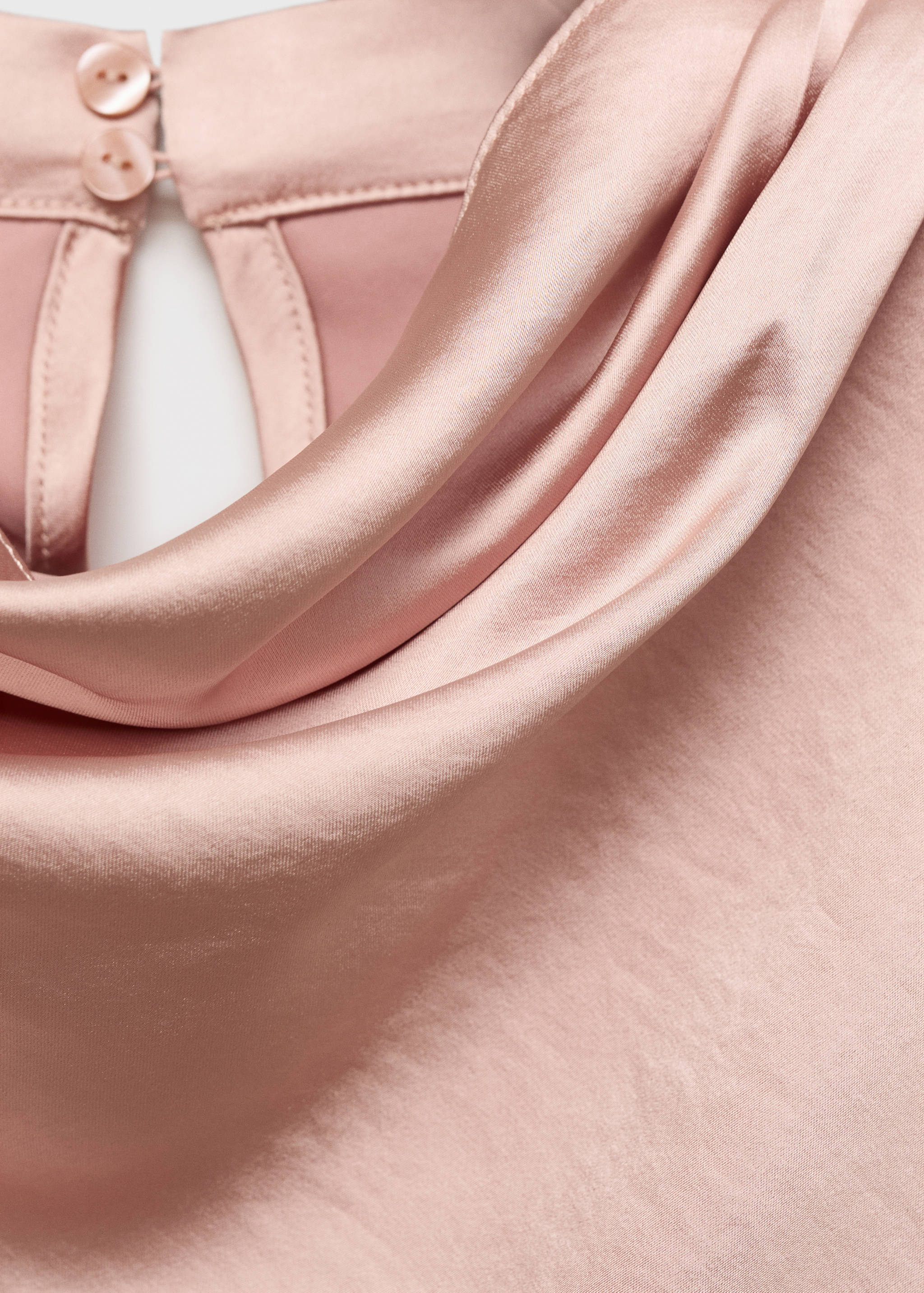 Satenska bluza s nabranim ovratnikom - Detalji artikla 8