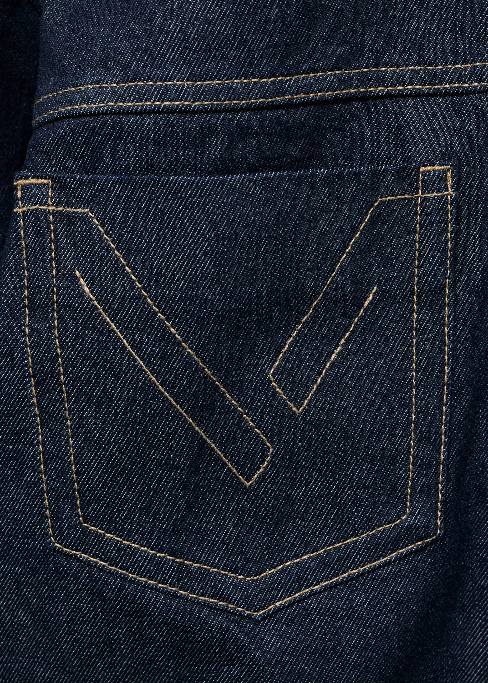 Denim jacket with decorative stitching - Details of the article 0, Open Blue. Ref: 17075805-00.