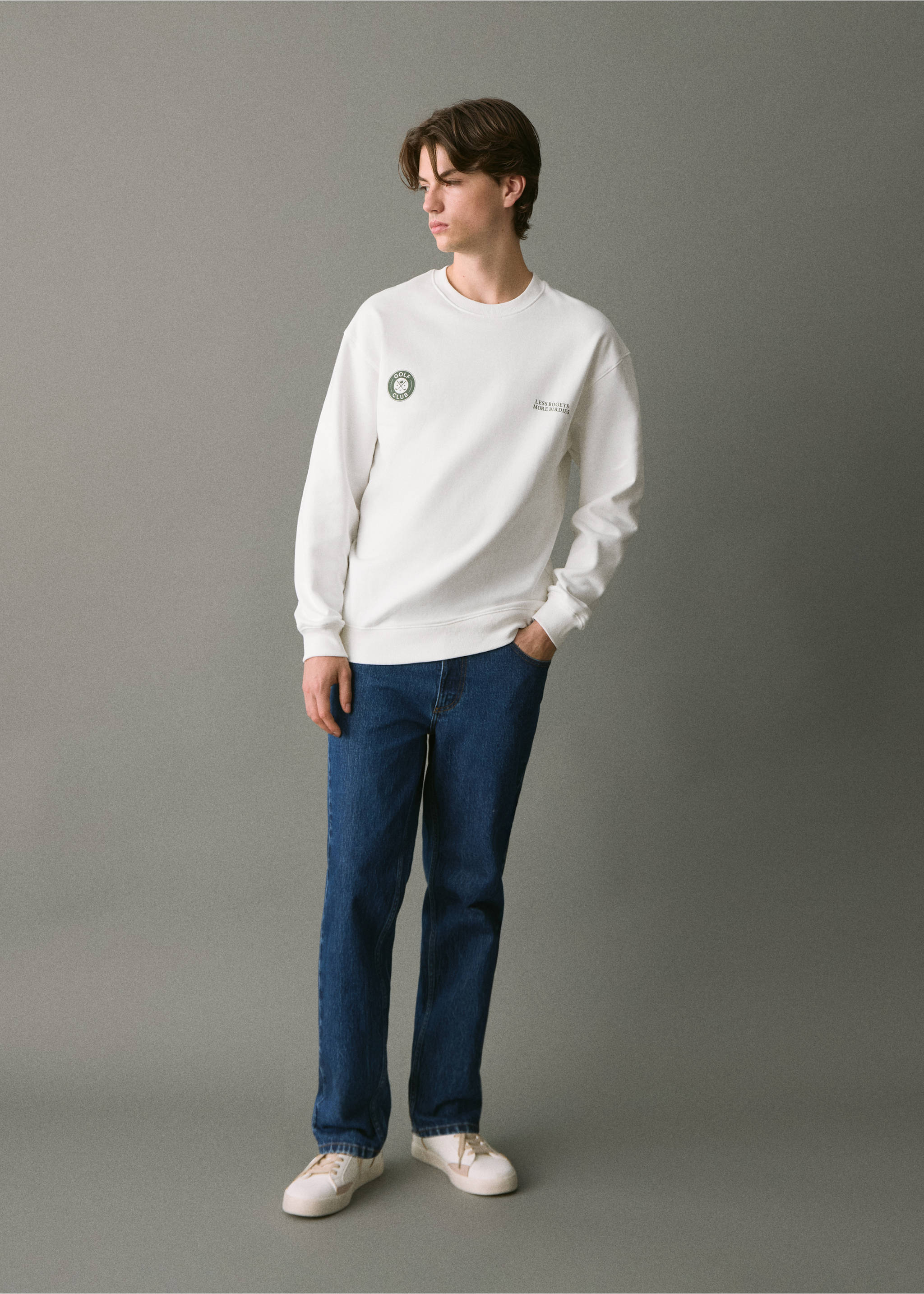Printed cotton sweatshirt - General plane, Off White. Ref: 17075809-00.