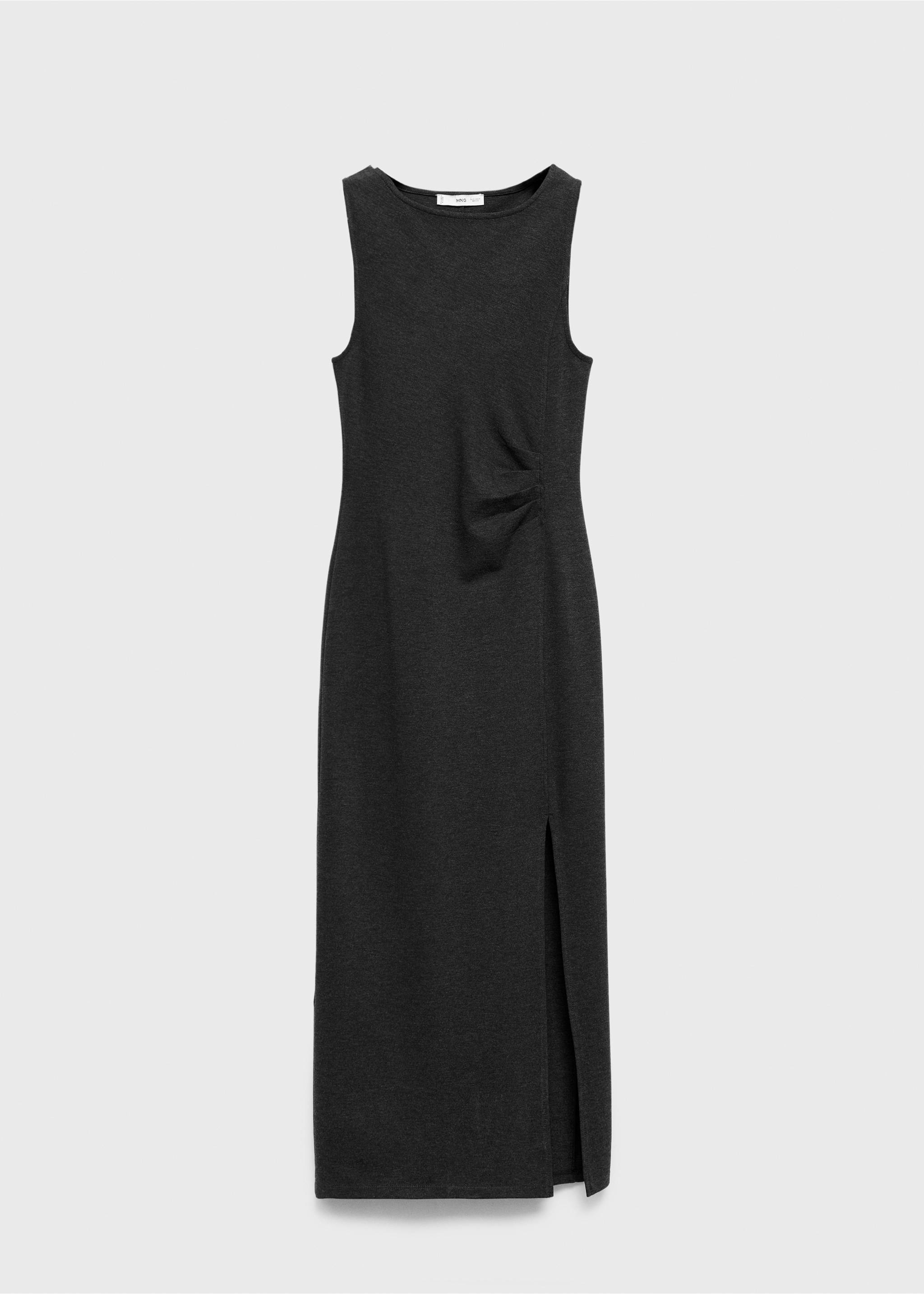Cut-out ruched dress - Article without model, Grey. Ref: 17075811-00.