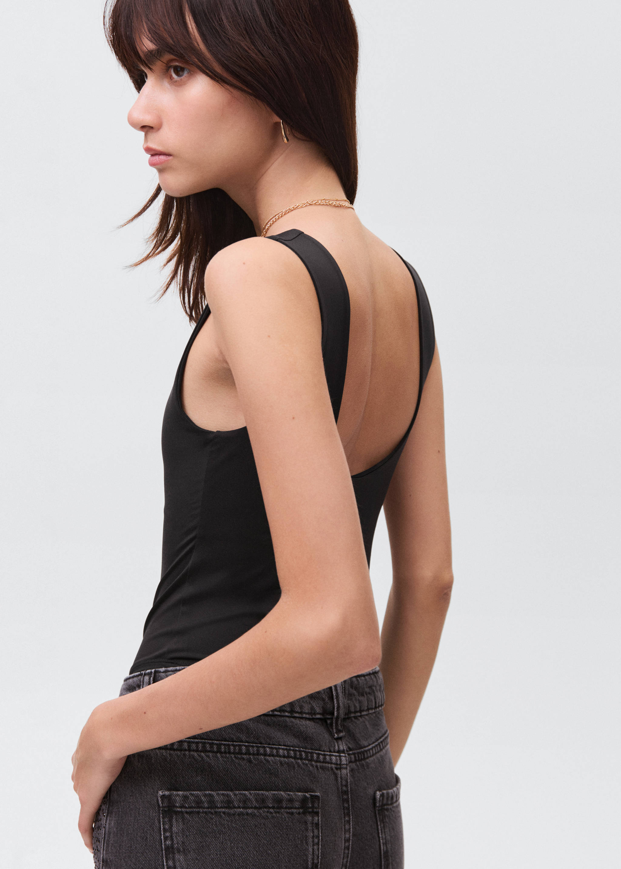 Elastisk slät body - Artikelns baksida