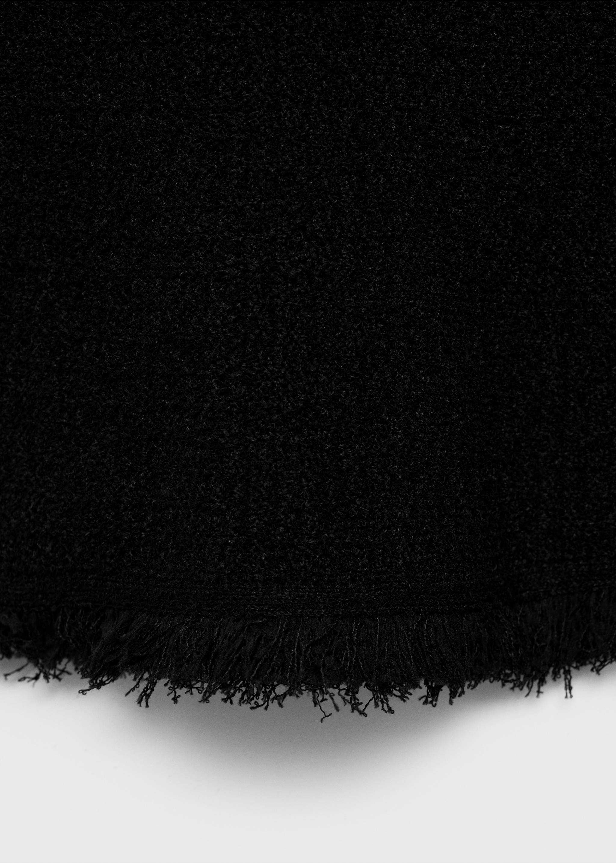 Tweedrock mit ausgefransten Abschlüssen - Detail des Artikels 0, Schwarz. Ref: 17075824-00.