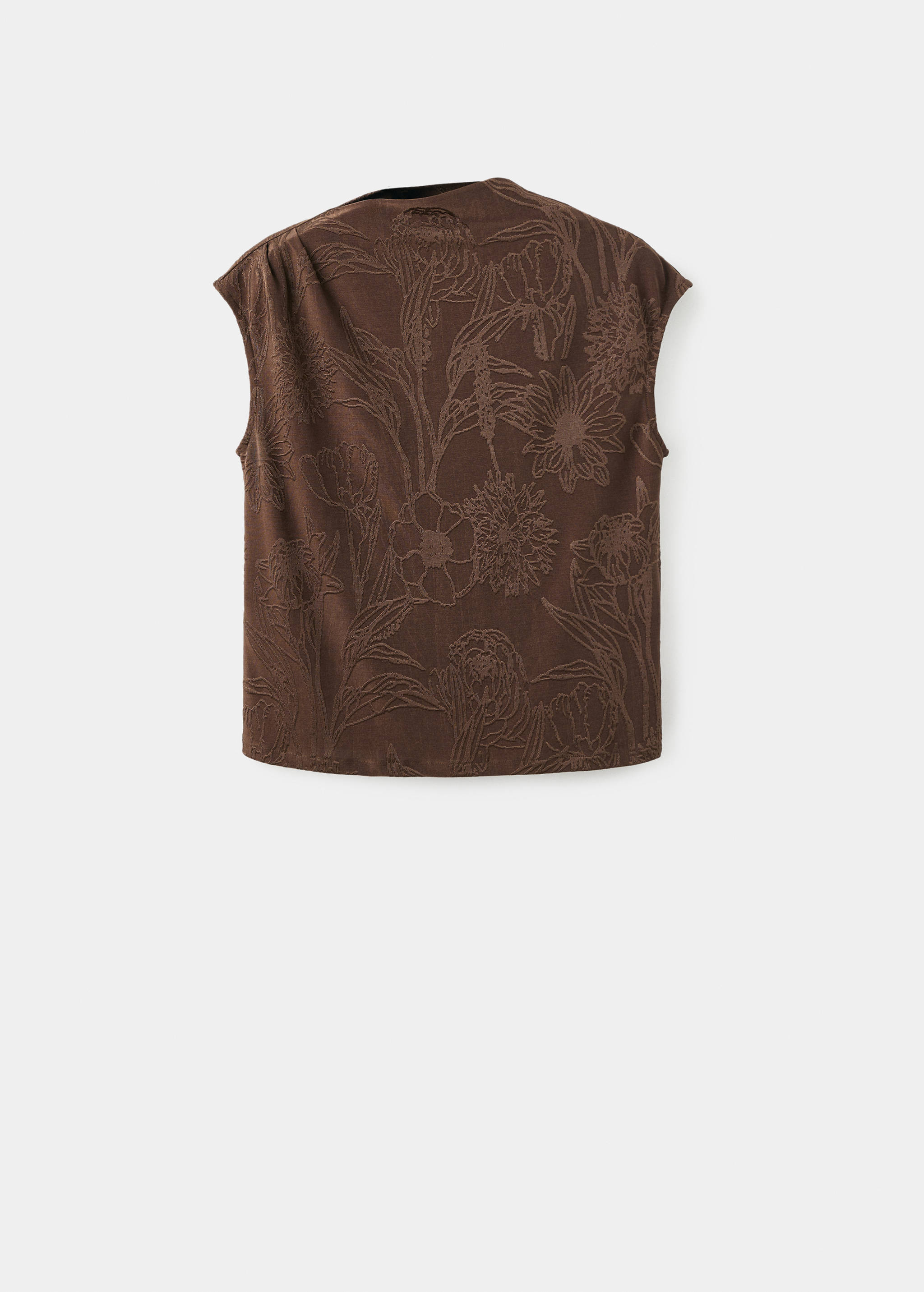Jacquard floral-print top - Article without model