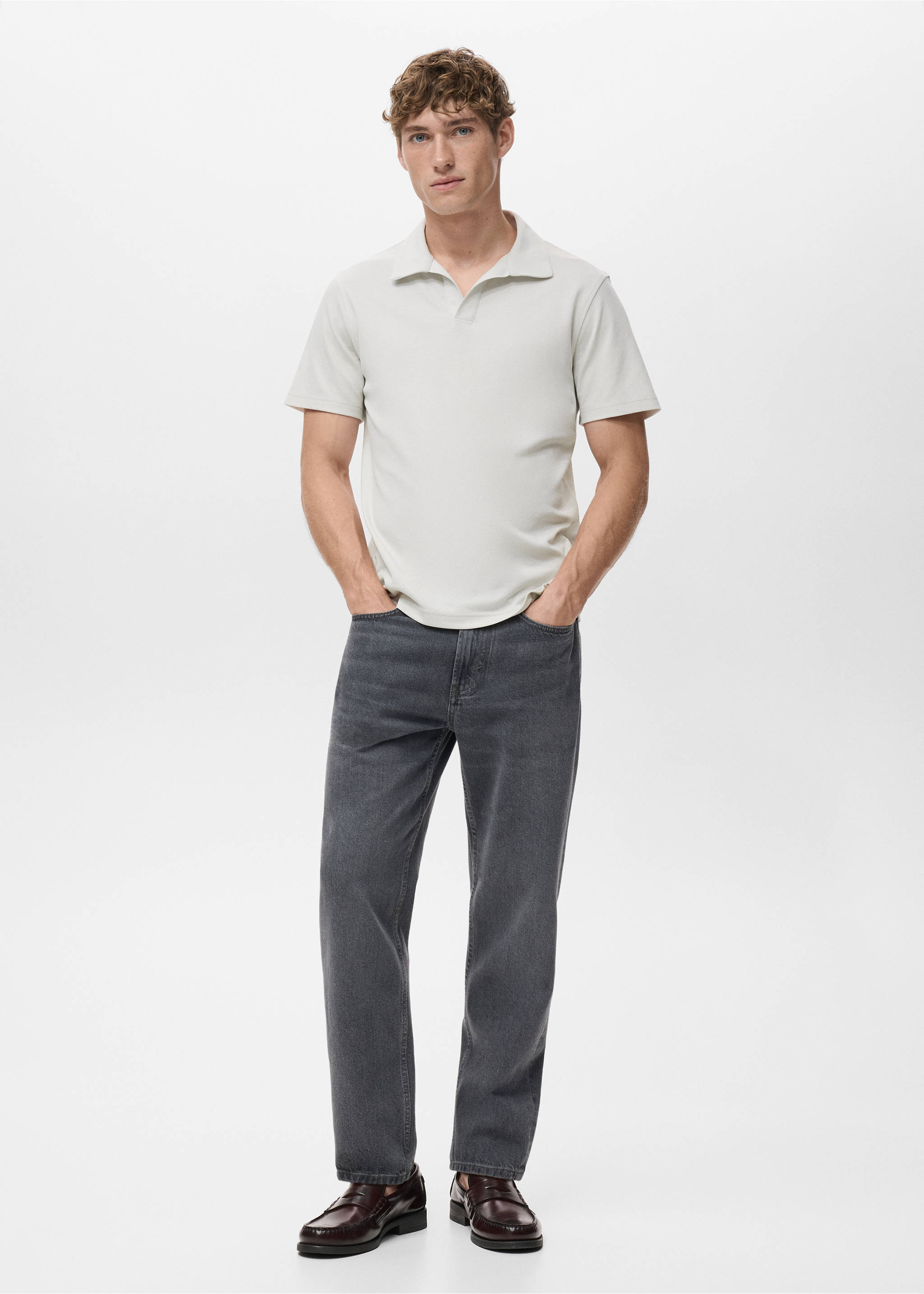 Cotton piqué polo shirt - General plane, Ice Grey. Ref: 17075830-00.