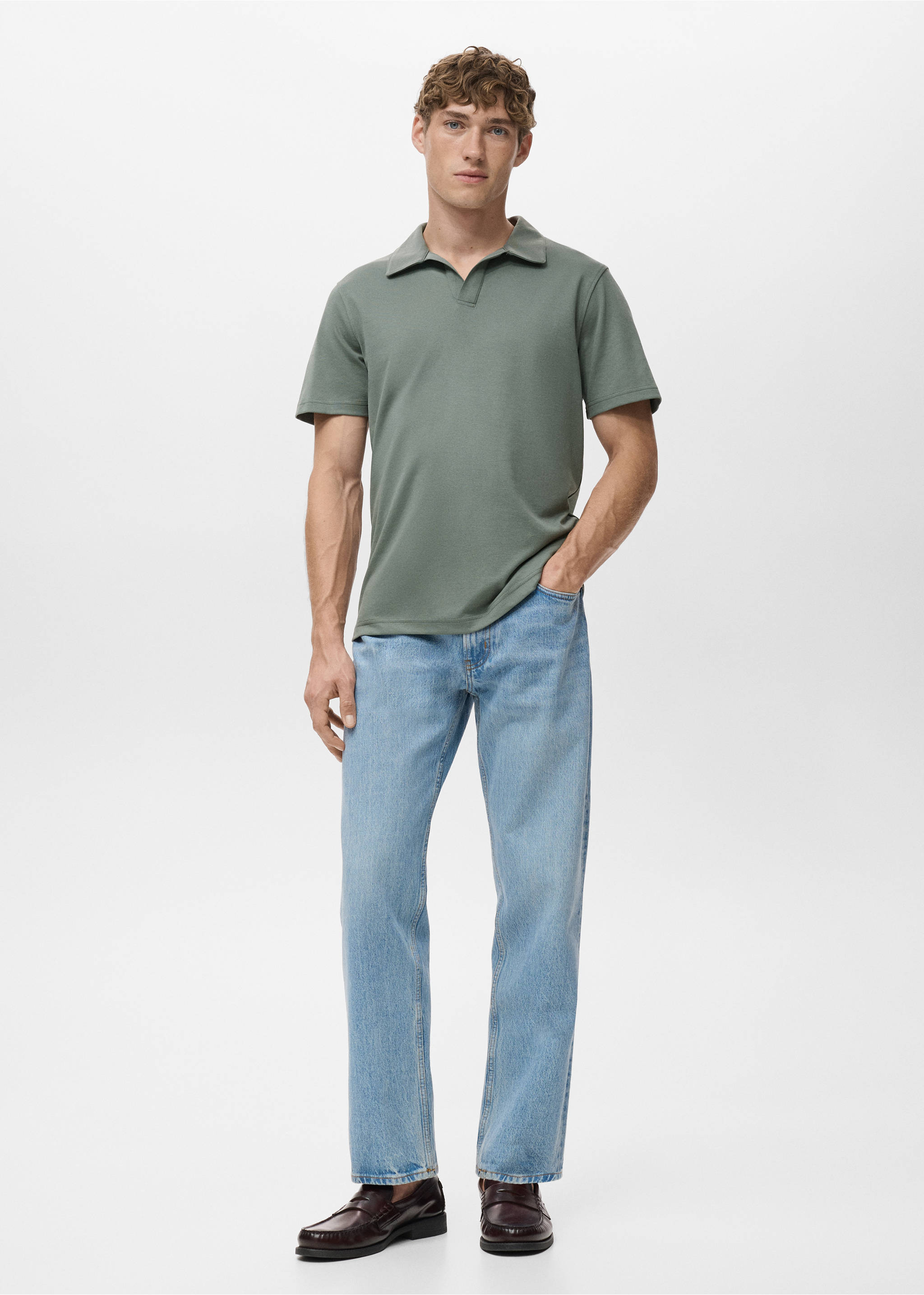 Cotton piqué polo shirt - General plane, Khaki. Ref: 17075830-00.