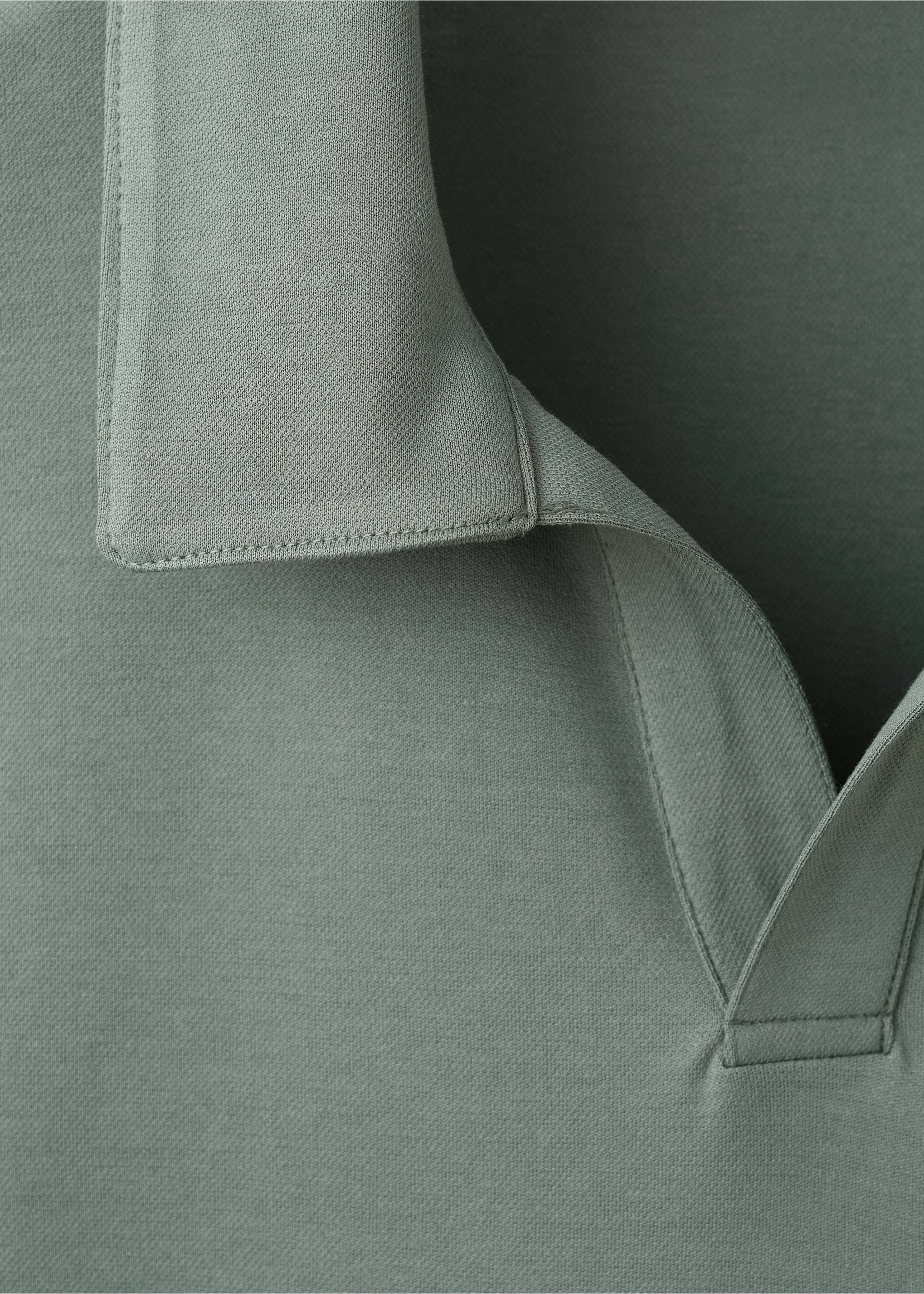 Cotton piqué polo shirt - Details of the article 0, Khaki. Ref: 17075830-00.