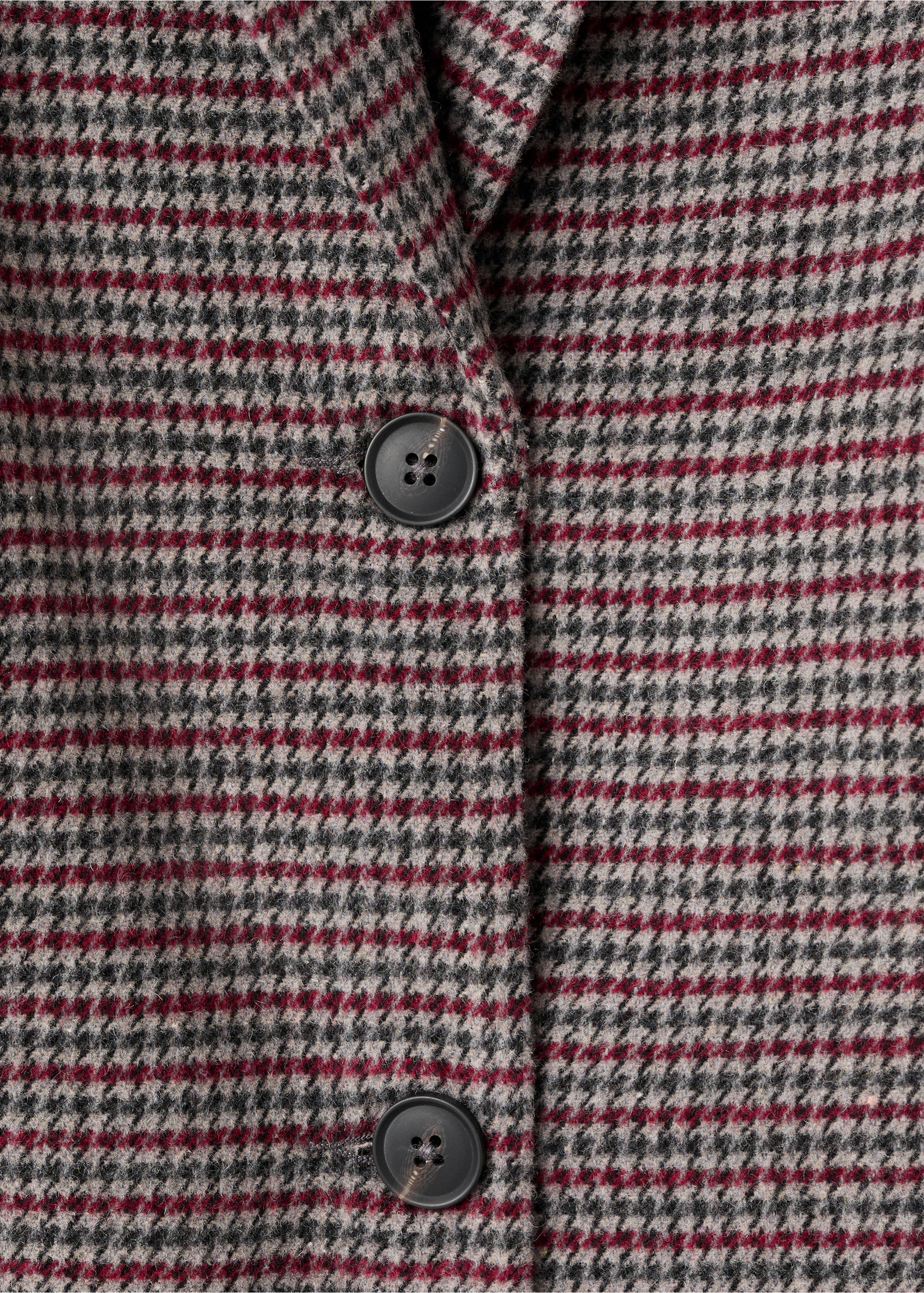 Karierter Blazer mit Hahnentrittmuster - Detail des Artikels 8, Grau. Ref: 17075967-00.