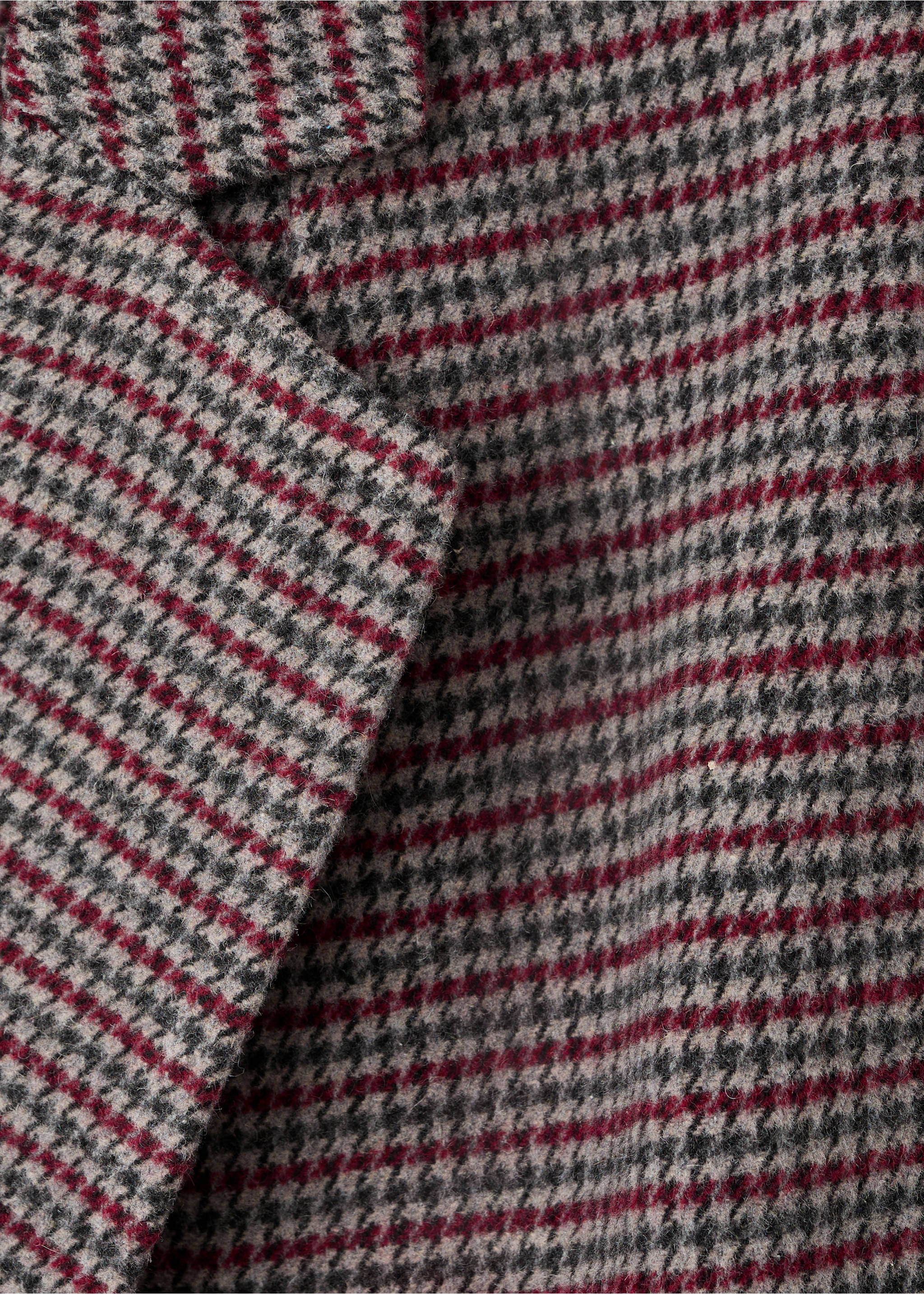 Karierter Blazer mit Hahnentrittmuster - Detail des Artikels 0, Grau. Ref: 17075967-00.
