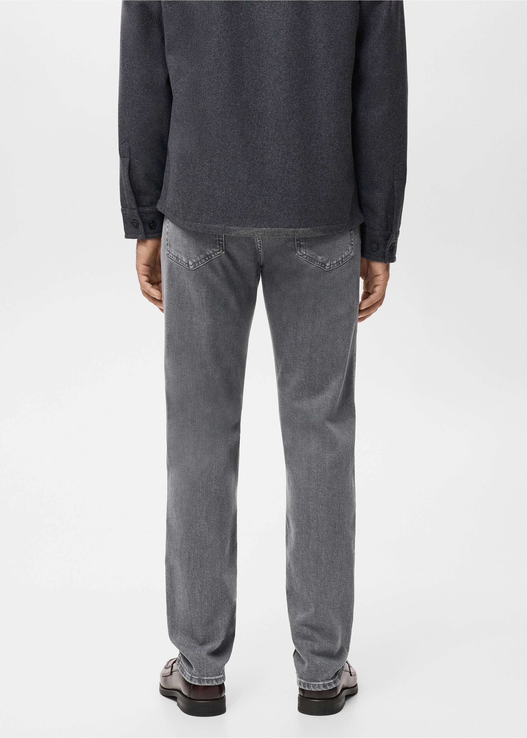 Jean Patrick slim fit Ultra Soft Touch - Verso de l’article, Gris denim. Ref: 17075969-00.