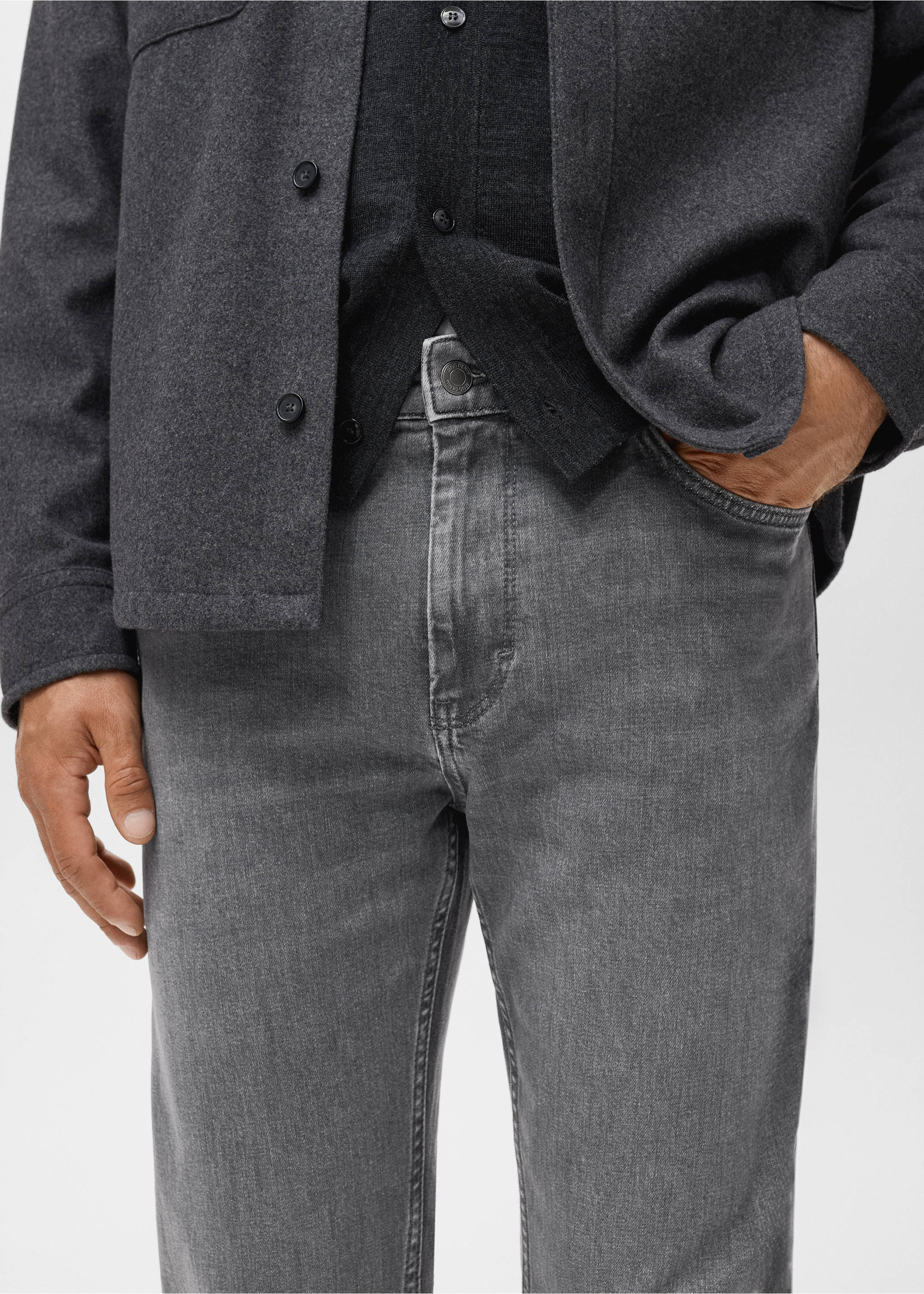 Jean Patrick slim fit Ultra Soft Touch - Détail de l'article 1, Gris denim. Ref: 17075969-00.