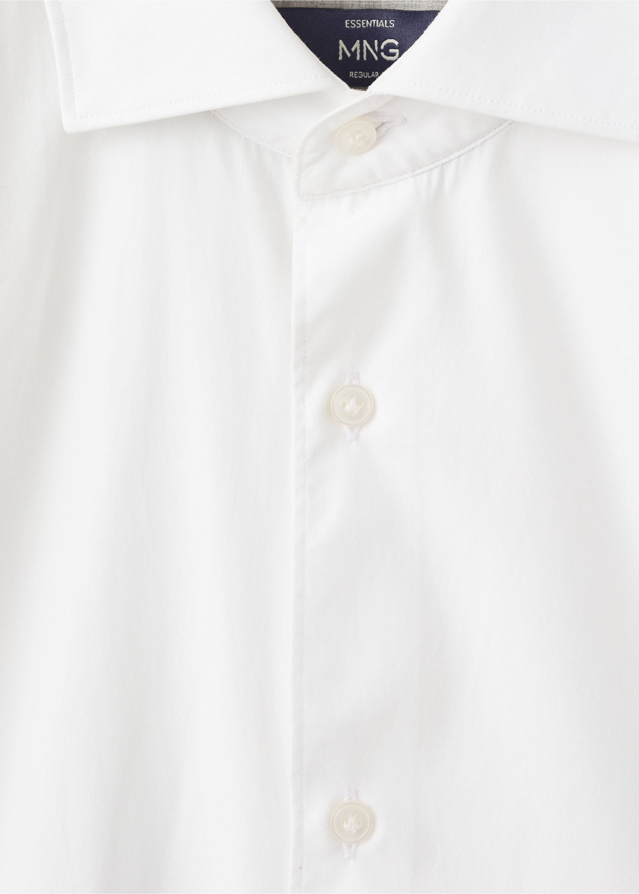 Chemise 100 % coton slim-fit - Détail de l'article 8, Blanc. Ref: 17075979-00.