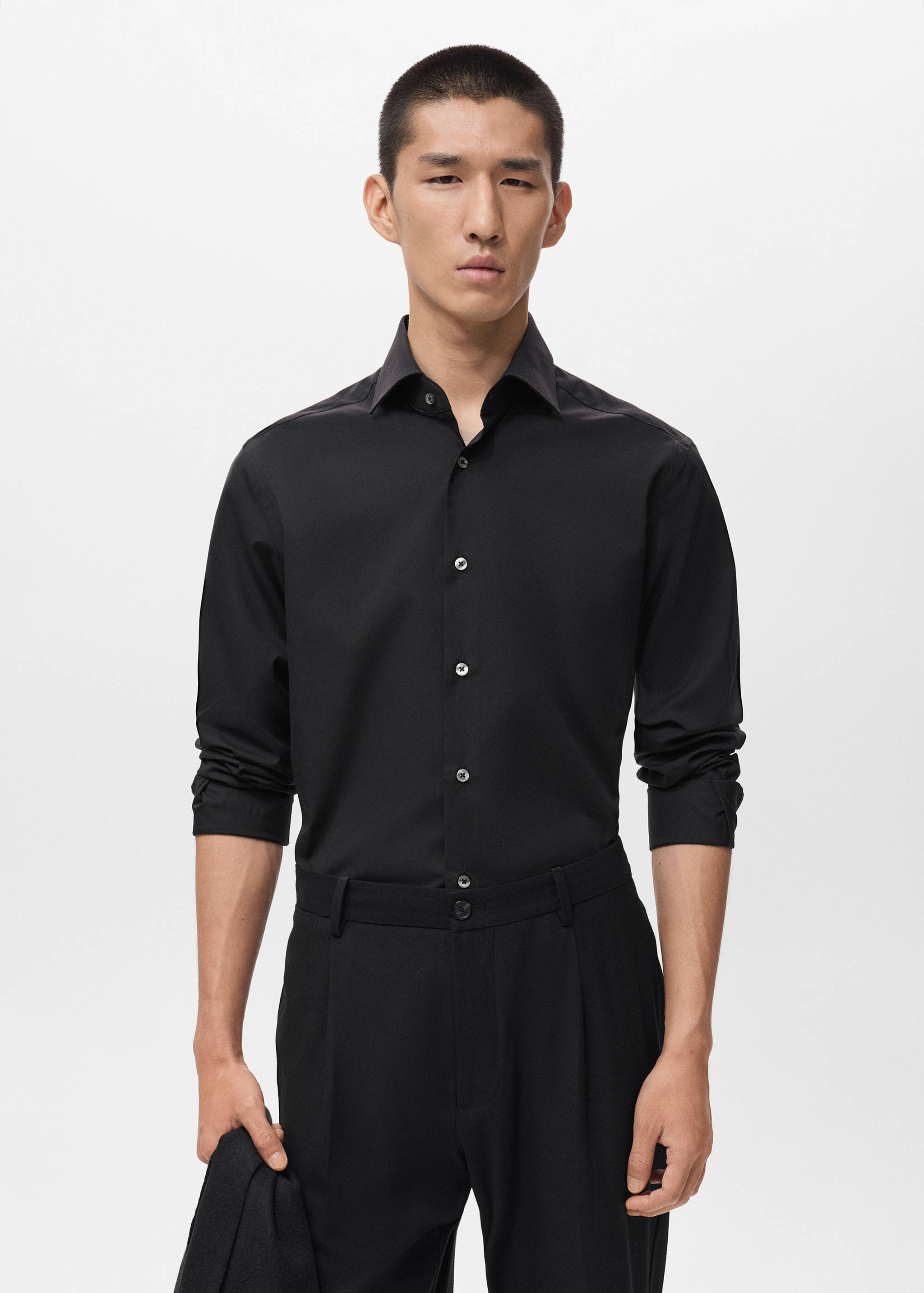 Chemise 100 % coton slim-fit - Plan moyen