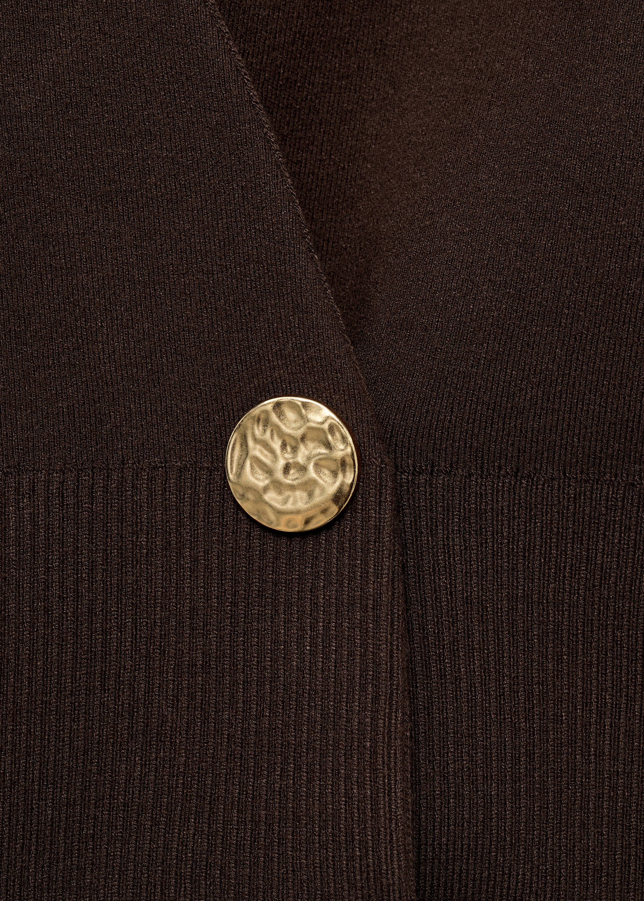Cross-over cardigan with jewel button - Details of the article 0