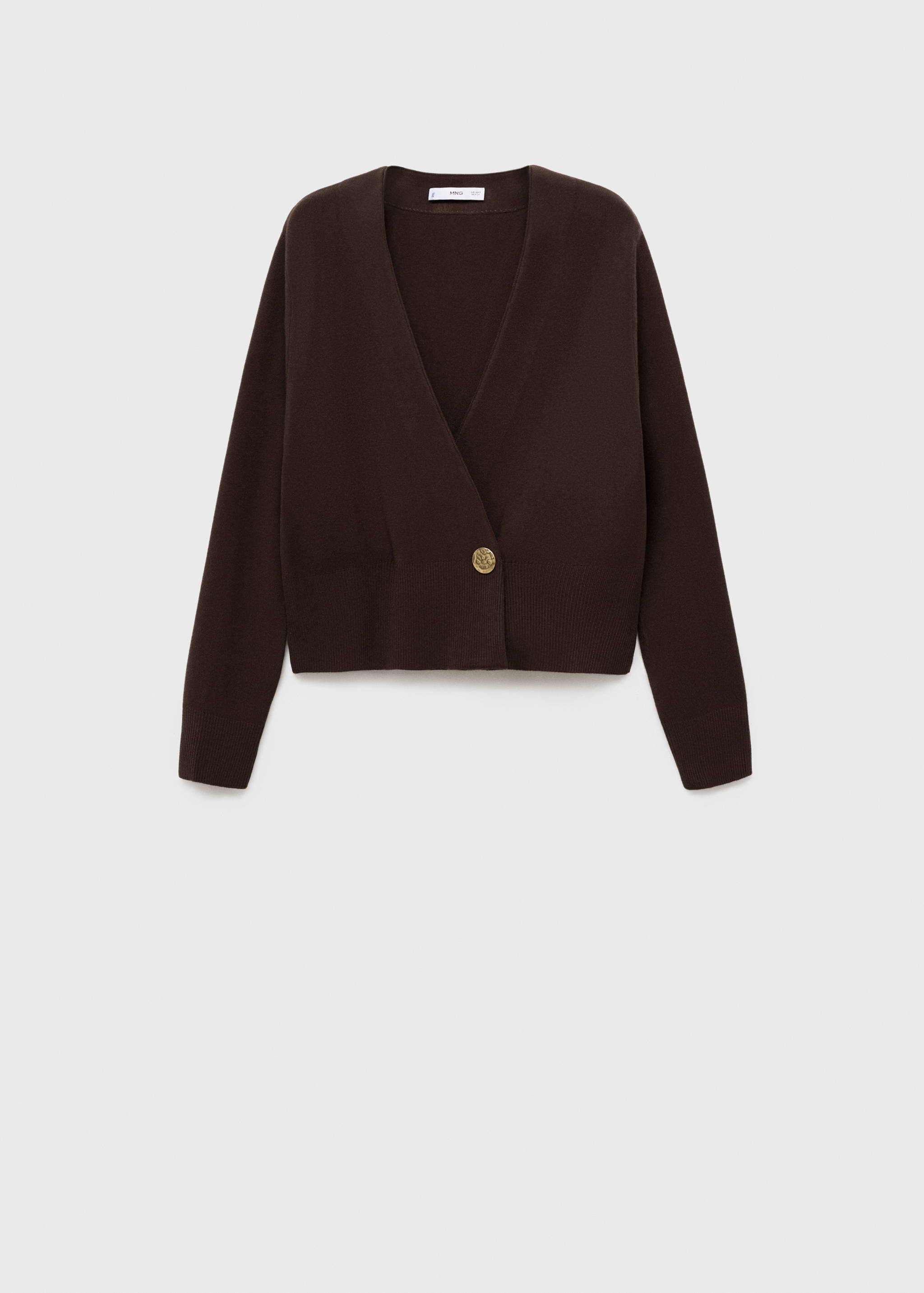 Cross-over cardigan with jewel button - Article without model