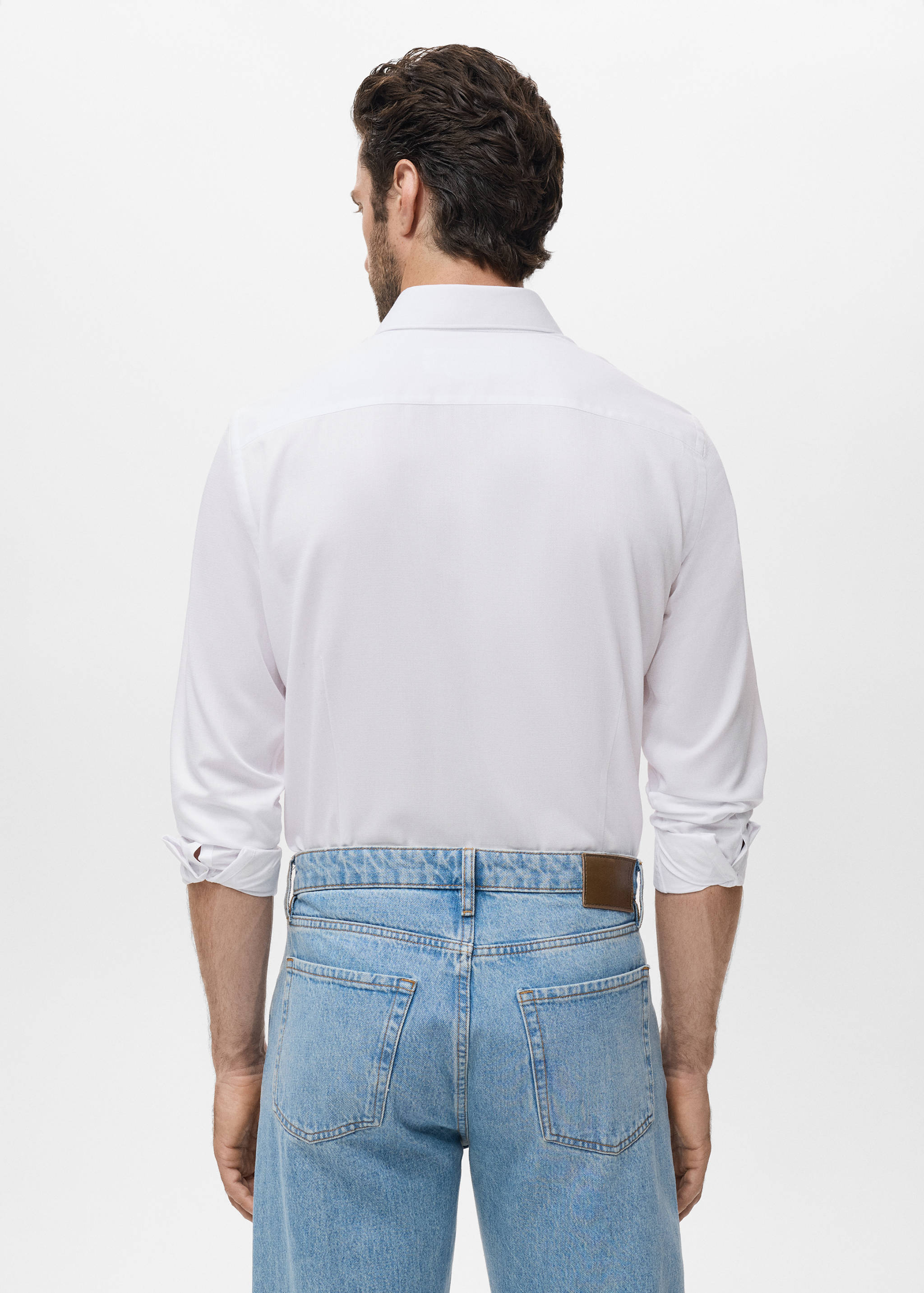 Slim-fit cotton shirt - Reverse of the article