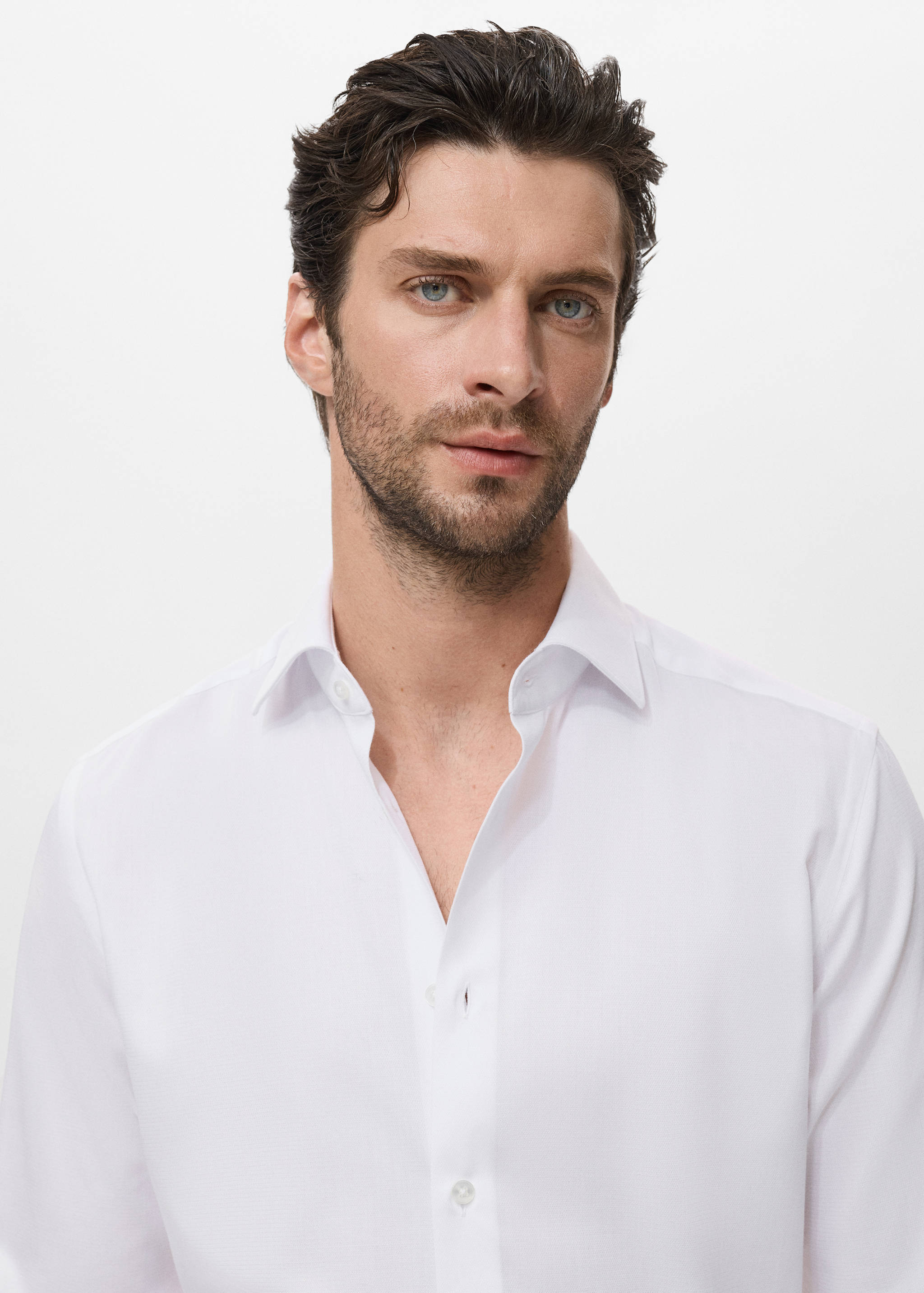 Slim-fit cotton shirt - Details of the article 1
