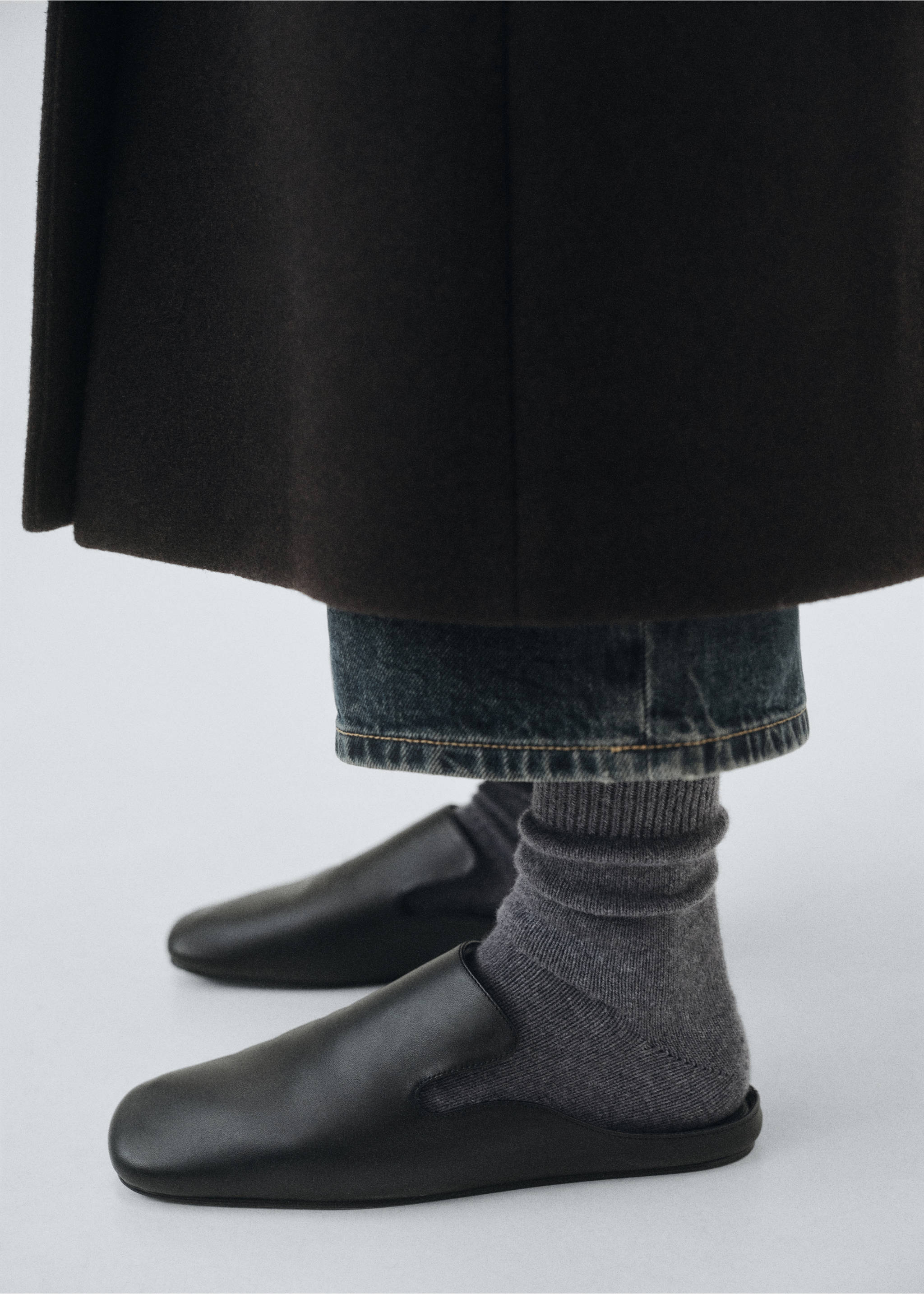 Wool and cashmere blend socks - General plane, Dark Heather Grey. Ref: 17075985-00.