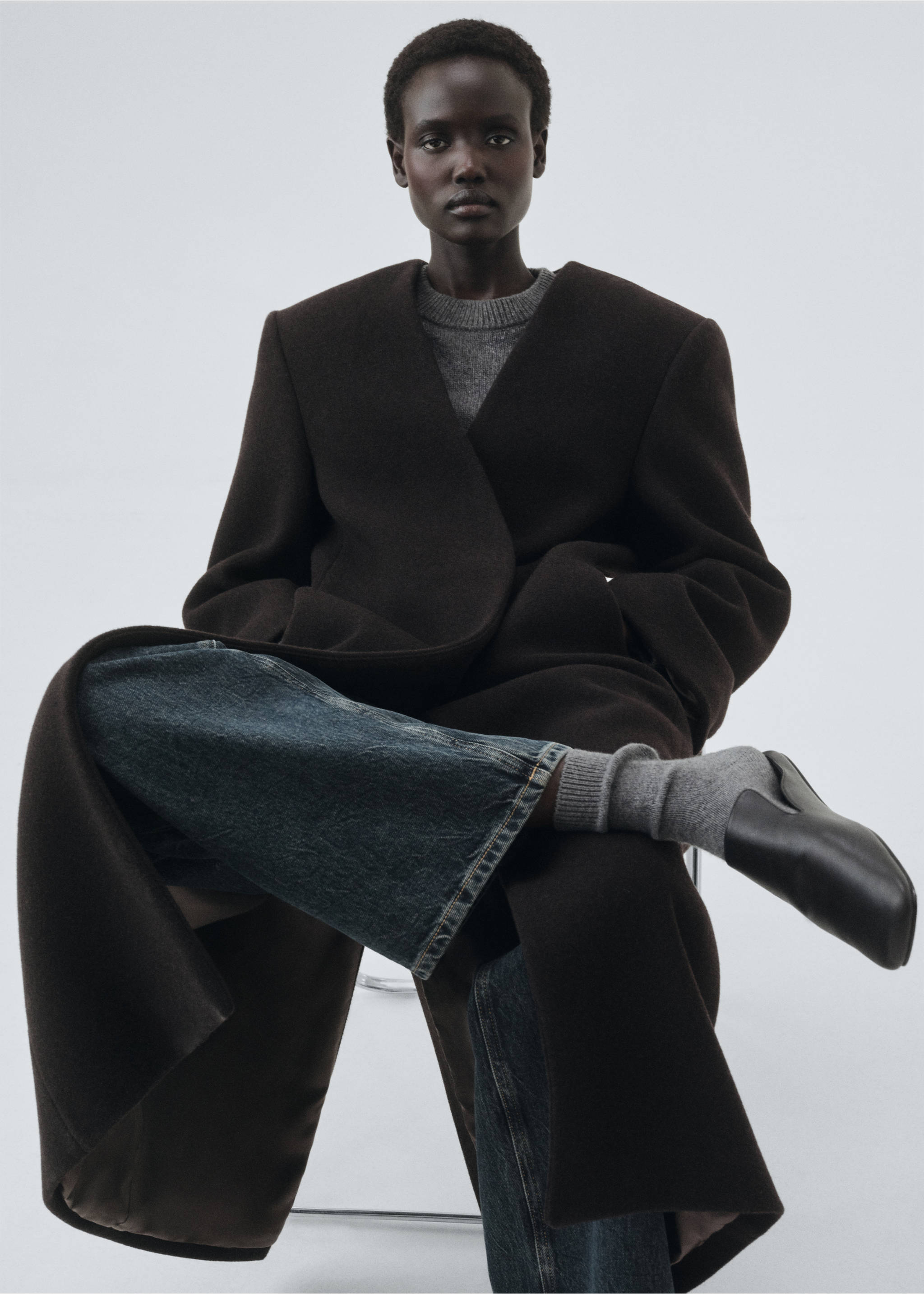 Wool and cashmere blend socks - Details of the article 9, Dark Heather Grey. Ref: 17075985-00.