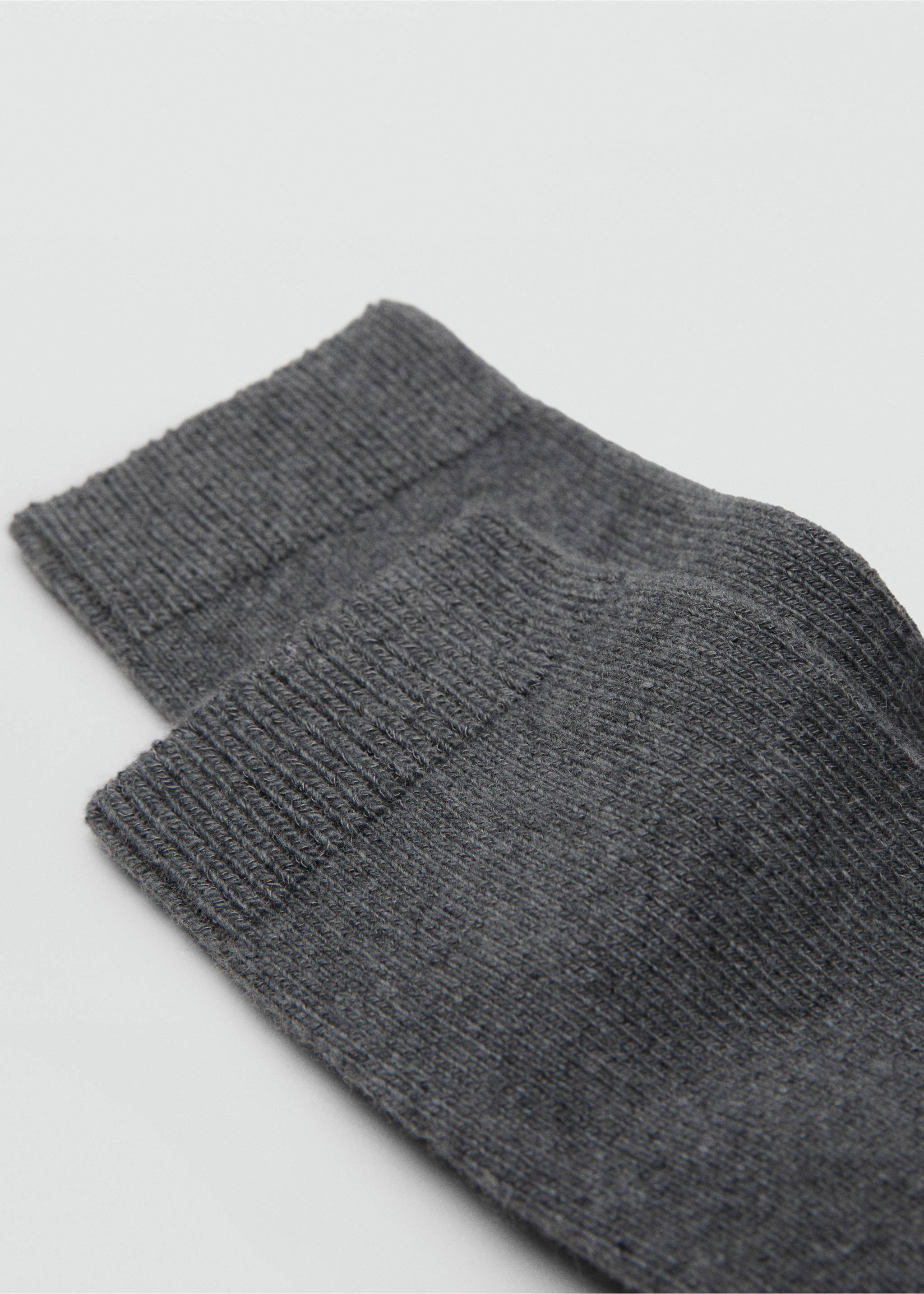 Wool and cashmere blend socks - Details of the article 1, Dark Heather Grey. Ref: 17075985-00.