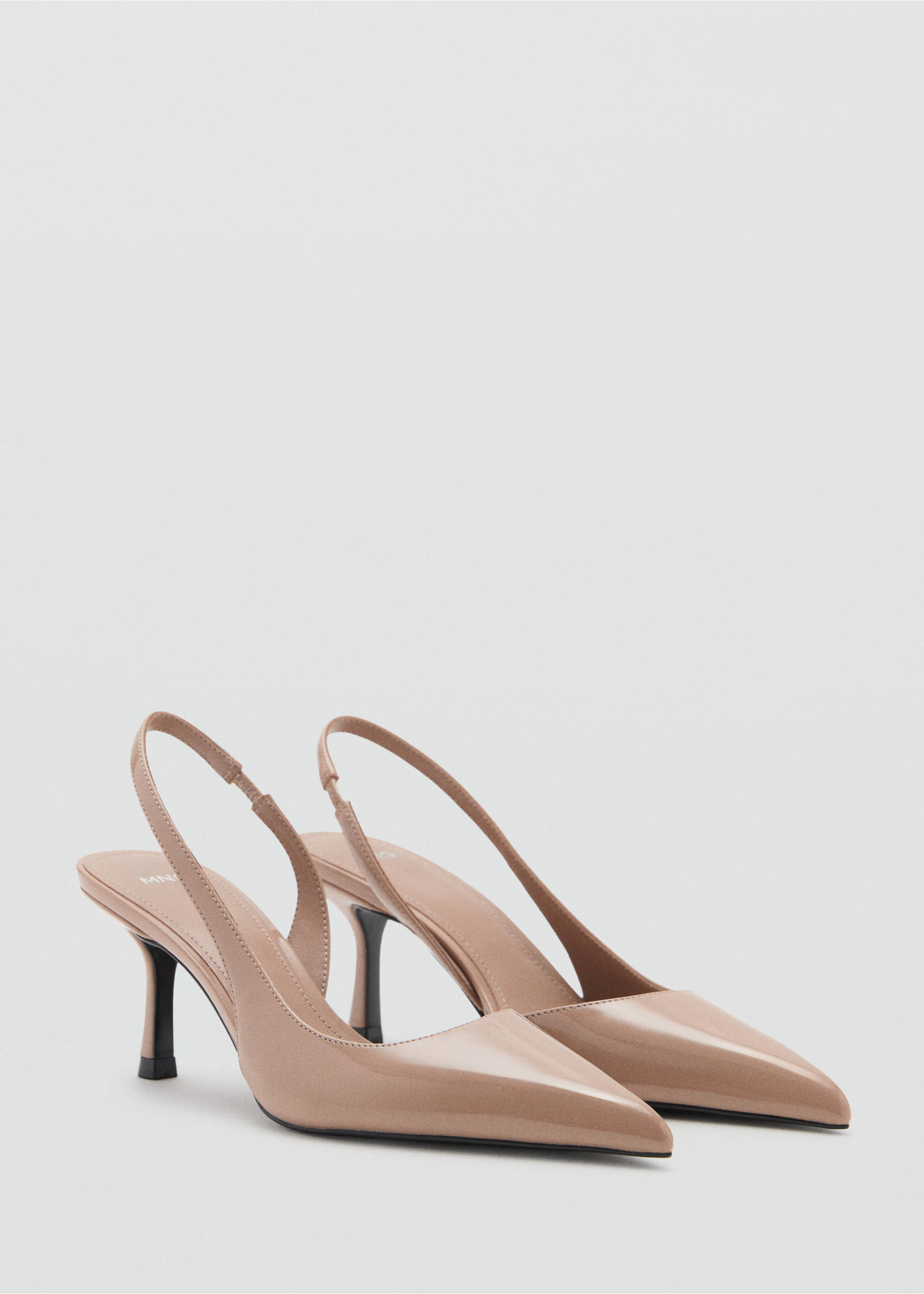 Patent heeled shoes - Medium plane, Nude. Ref: 17075992-00.