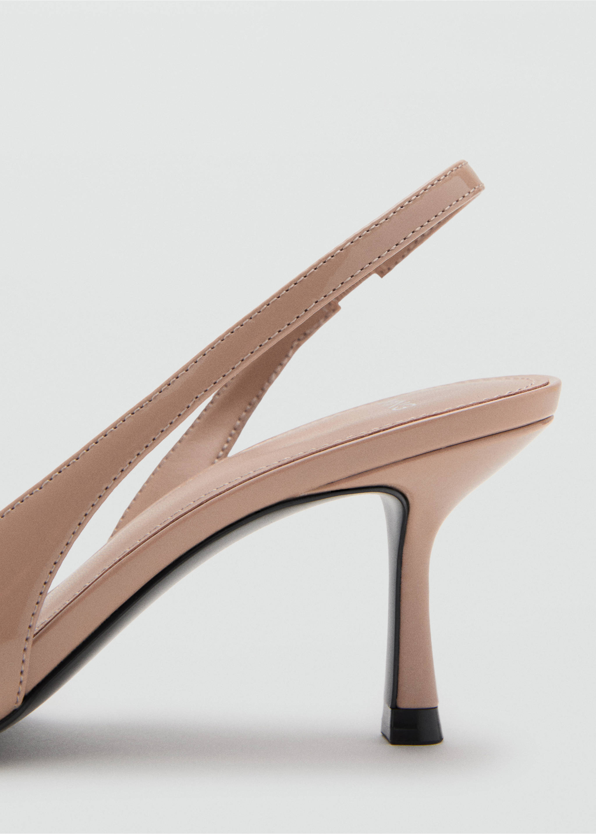 Patent heeled shoes - Details of the article 2, Nude. Ref: 17075992-00.