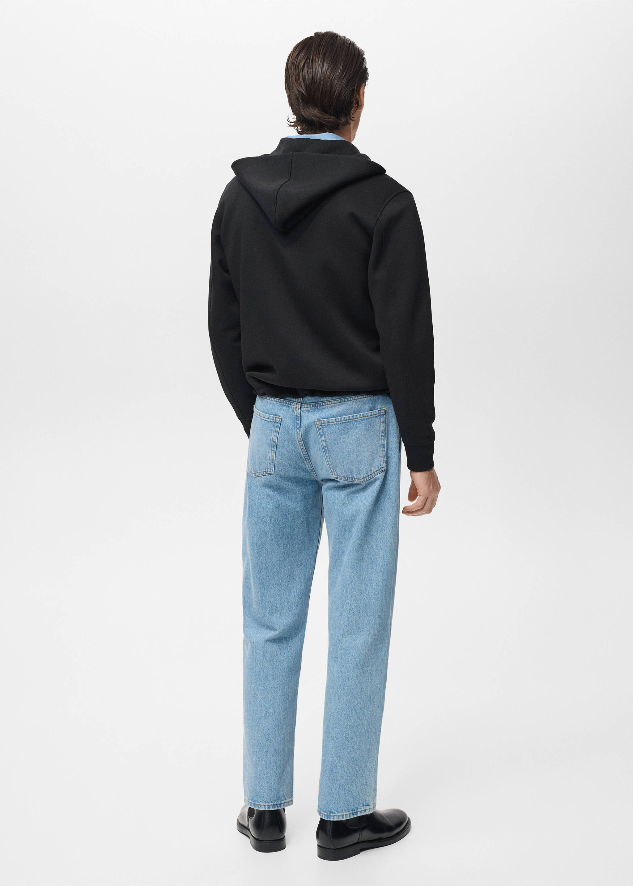 Zip-up hoodie - Reverse of the article, Black. Ref: 17075998-00.