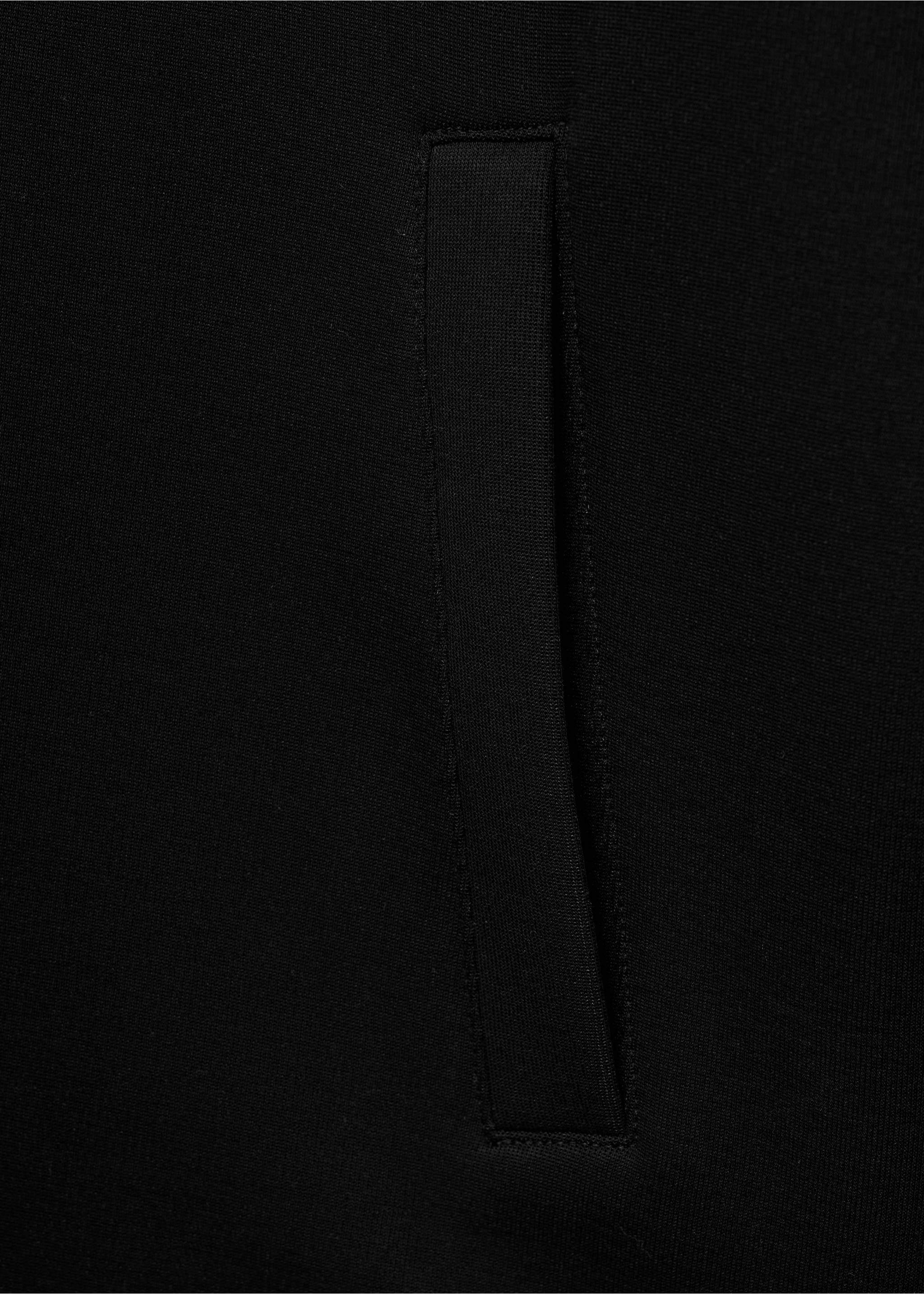 Zip-up hoodie - Details of the article 0, Black. Ref: 17075998-00.