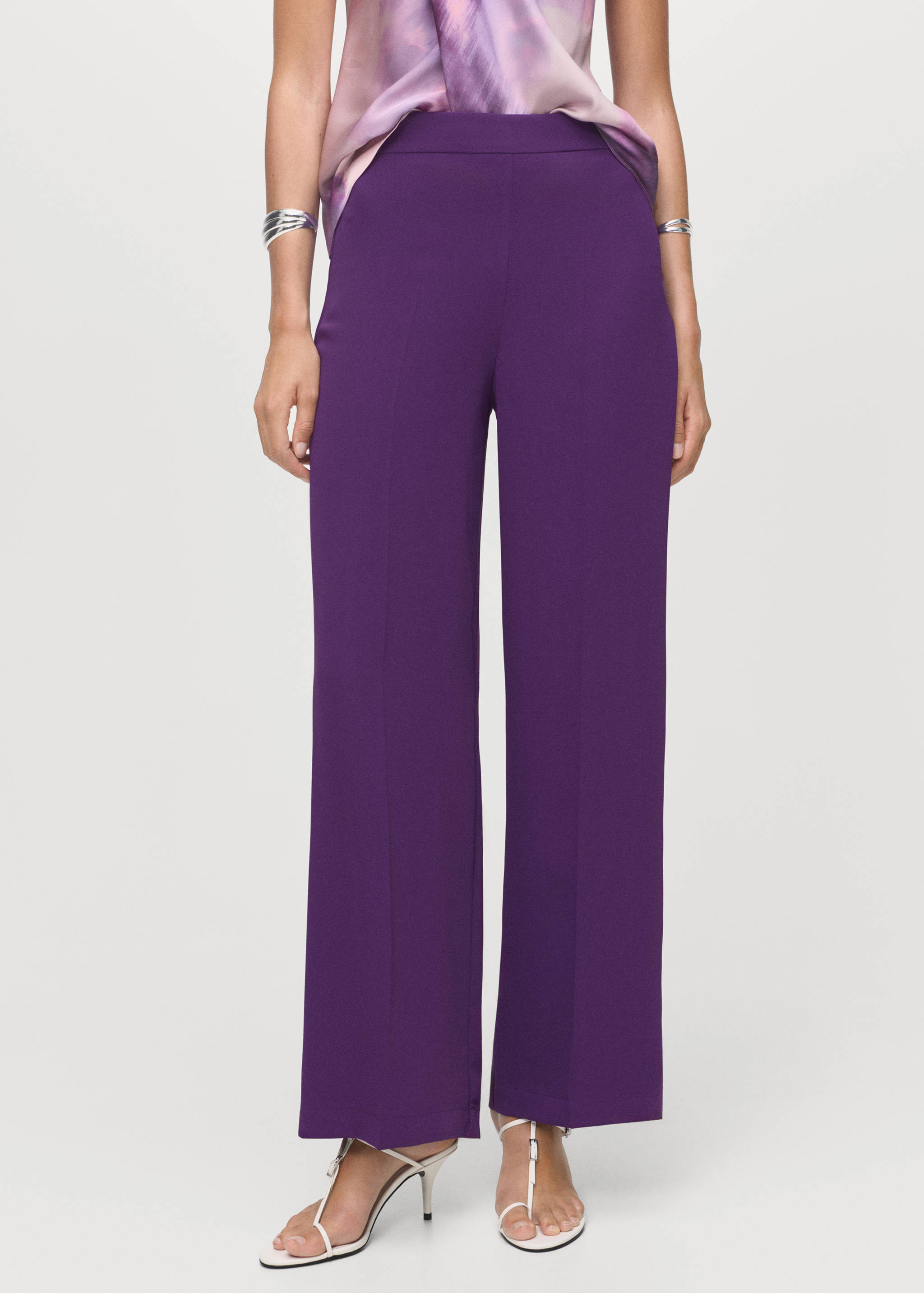 Pantalon droit taille haute - Plan moyen