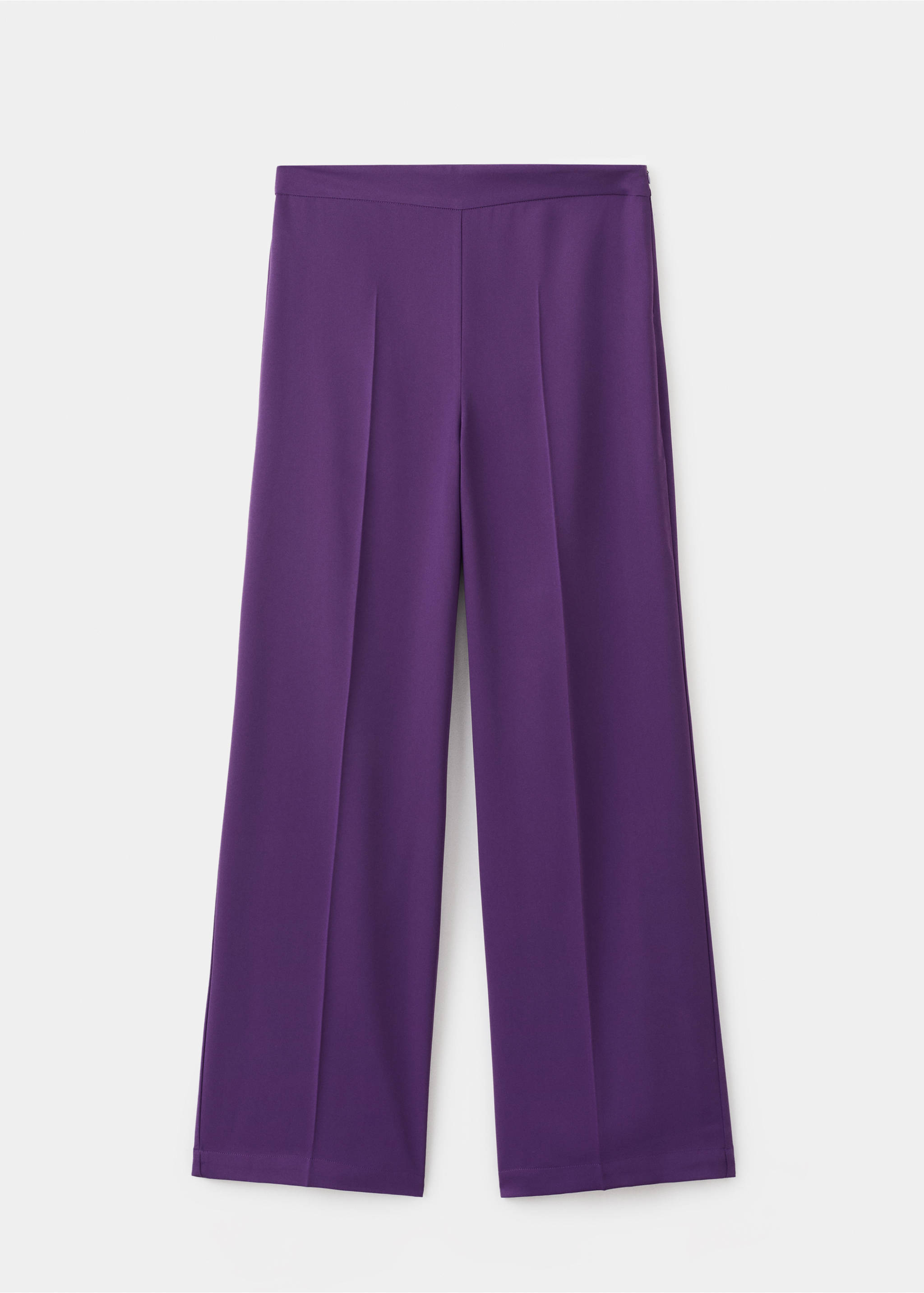 Pantalon droit taille haute - Article sans modèle, Violet. Ref: 17075999-00.