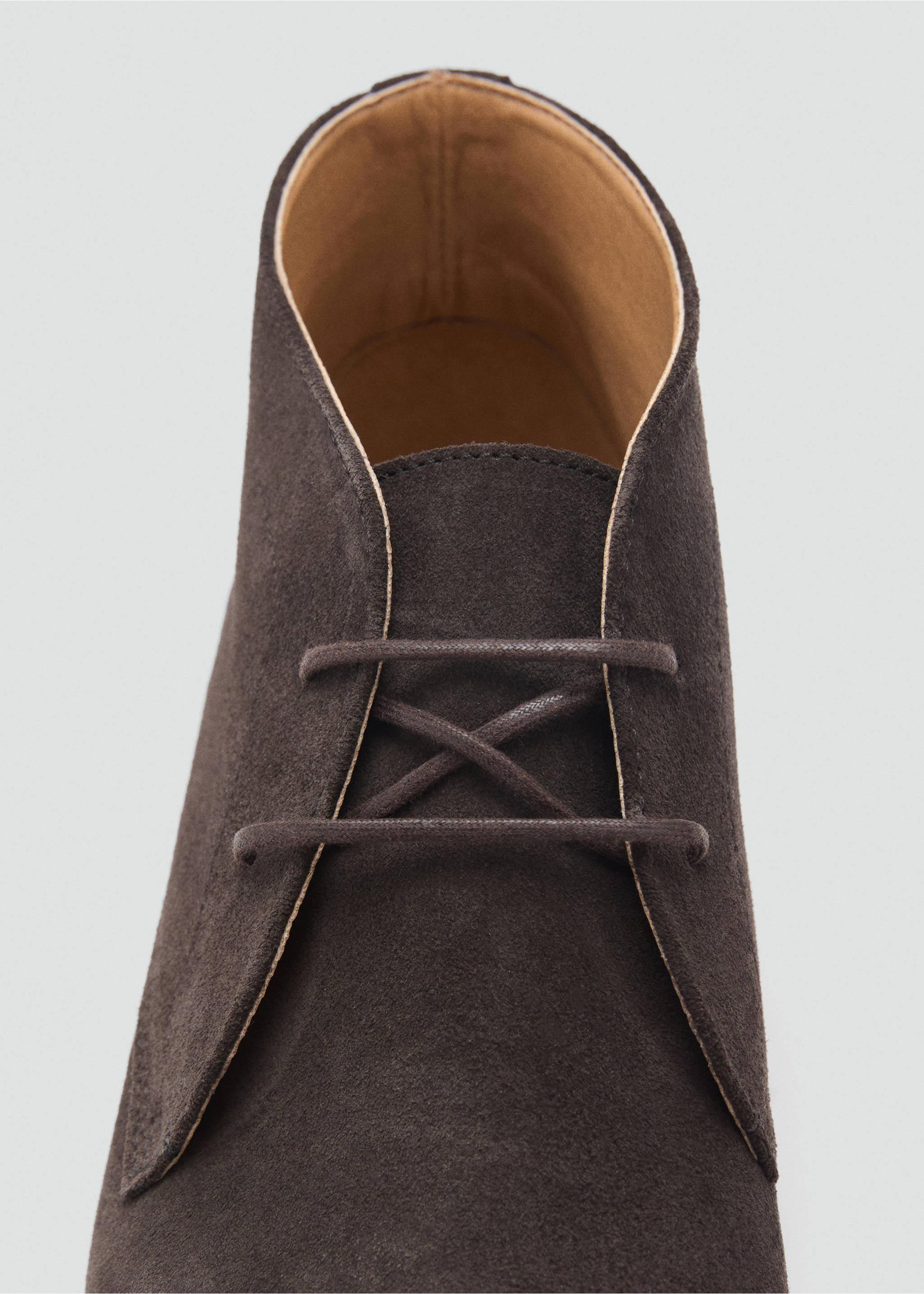 Bottines cuir et croûte de cuir - Détail de l'article 1, Marron. Ref: 17076000-00.
