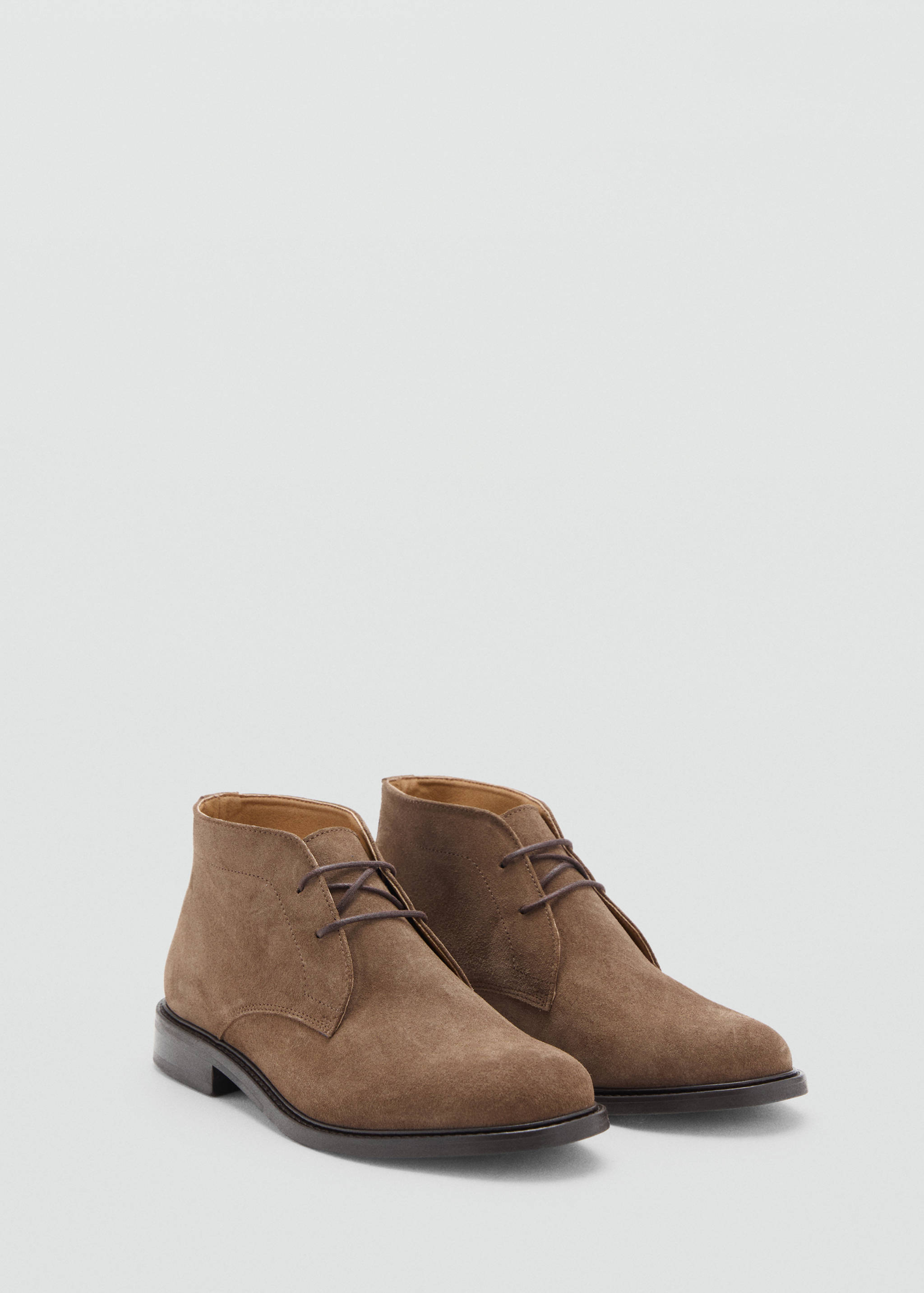 Bottines cuir et croûte de cuir - Plan moyen