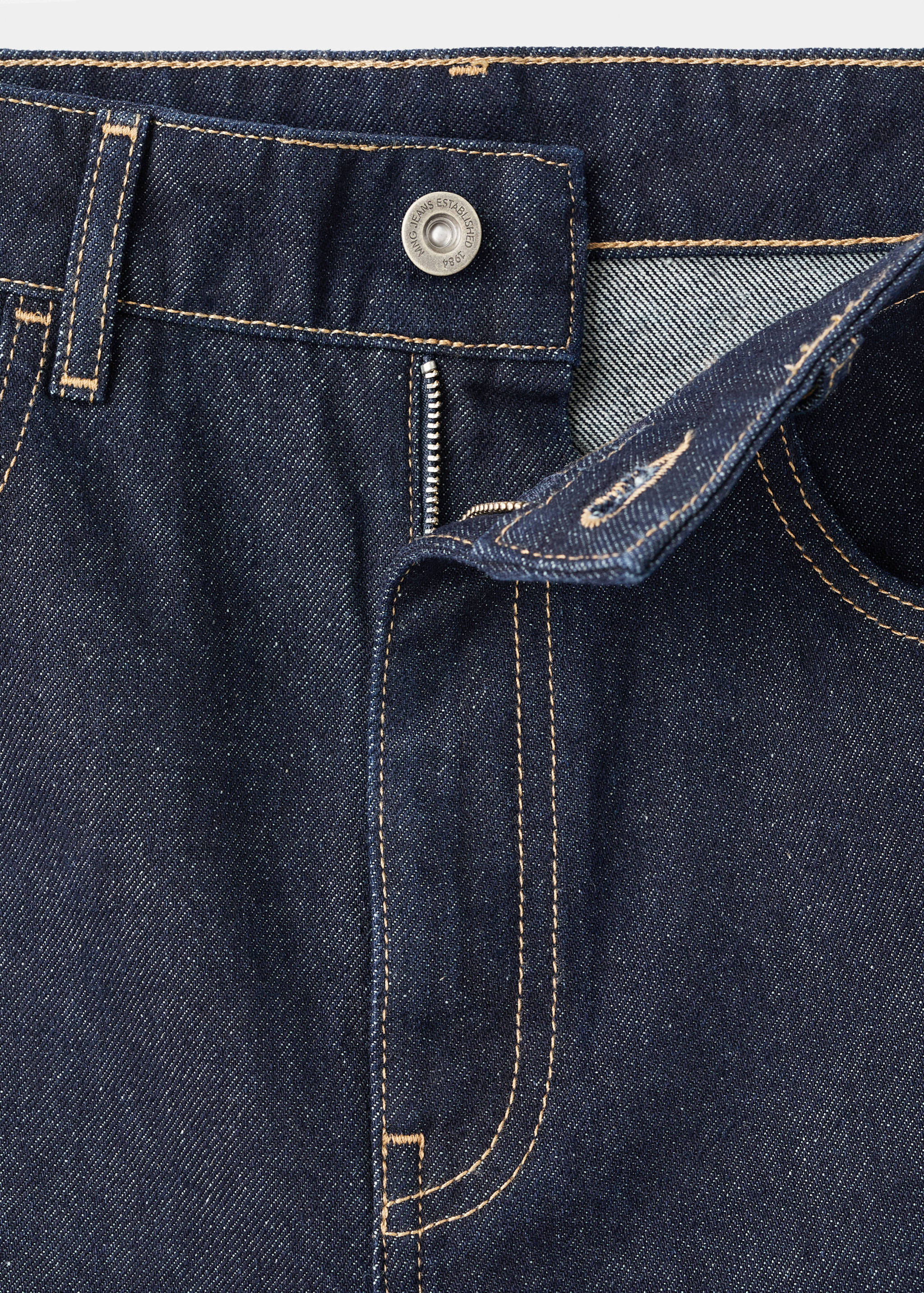 Jeans med barrel fit och medelhög midja i rinse wash - Detaljer om artikeln 8
