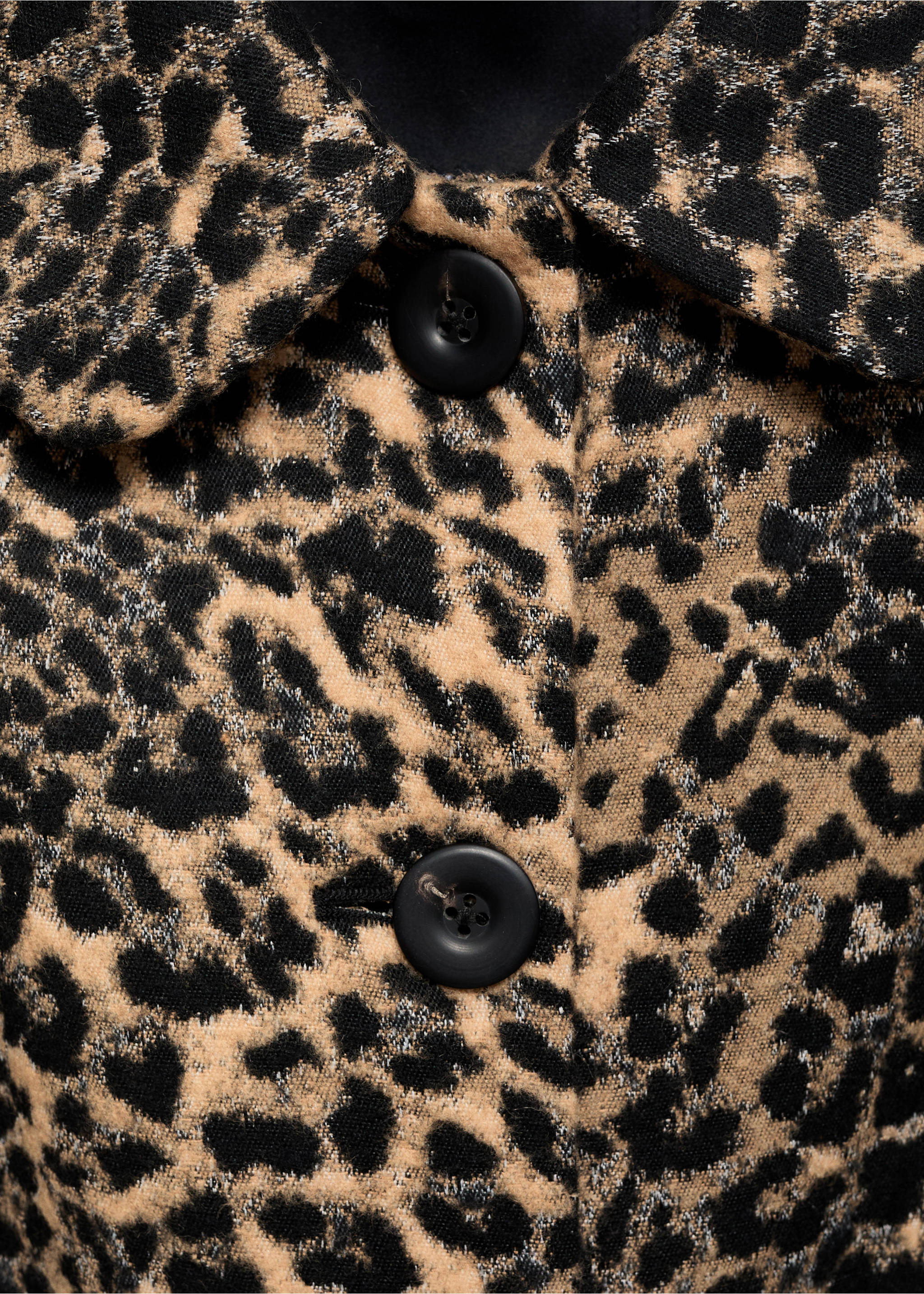 Abrigo largo leopardo - Detalle del artículo 8, Marrón medio. Ref: 17076002-00.