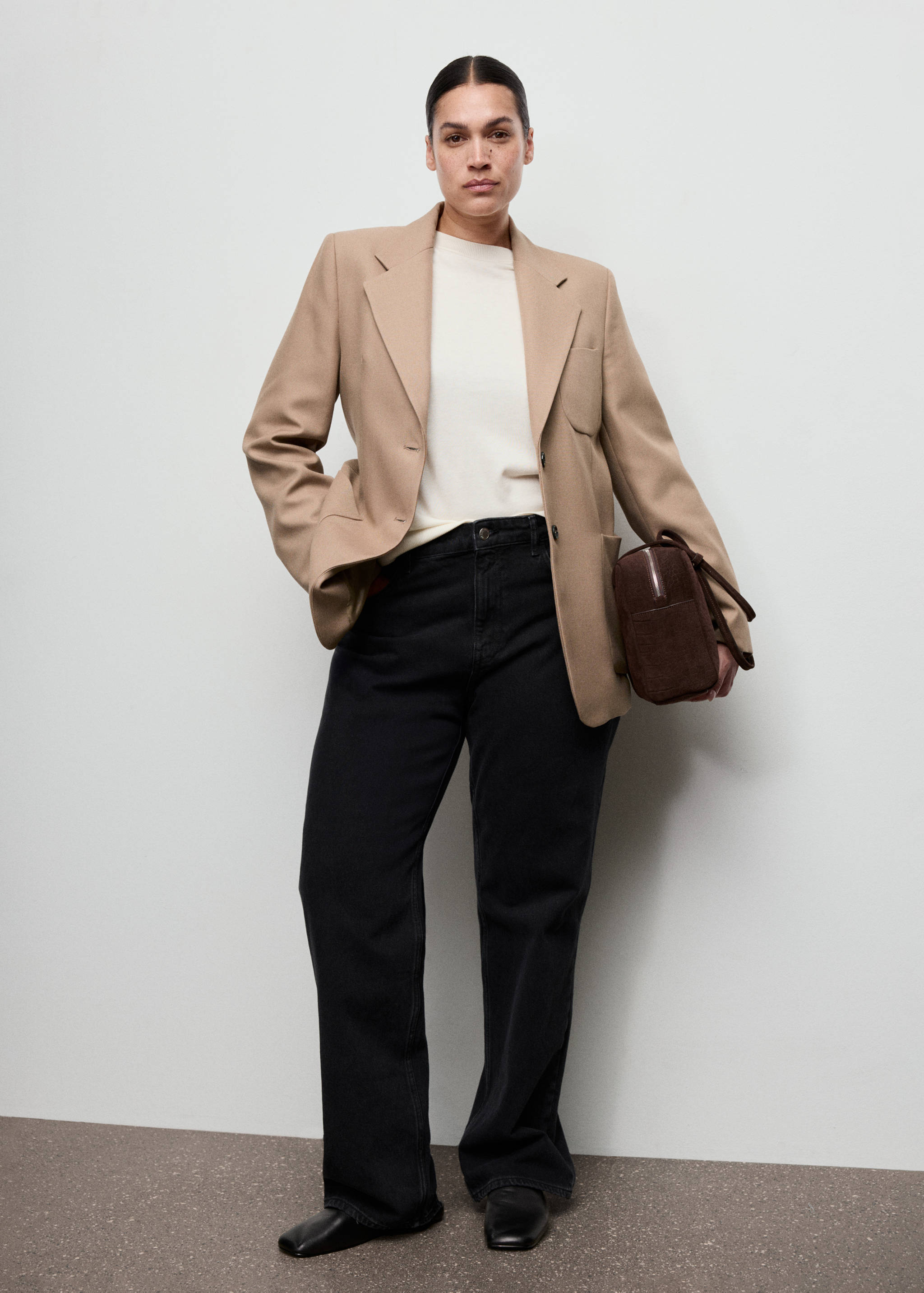 Blazer traje mezcla lana bolsillos - Detalle del artículo 3