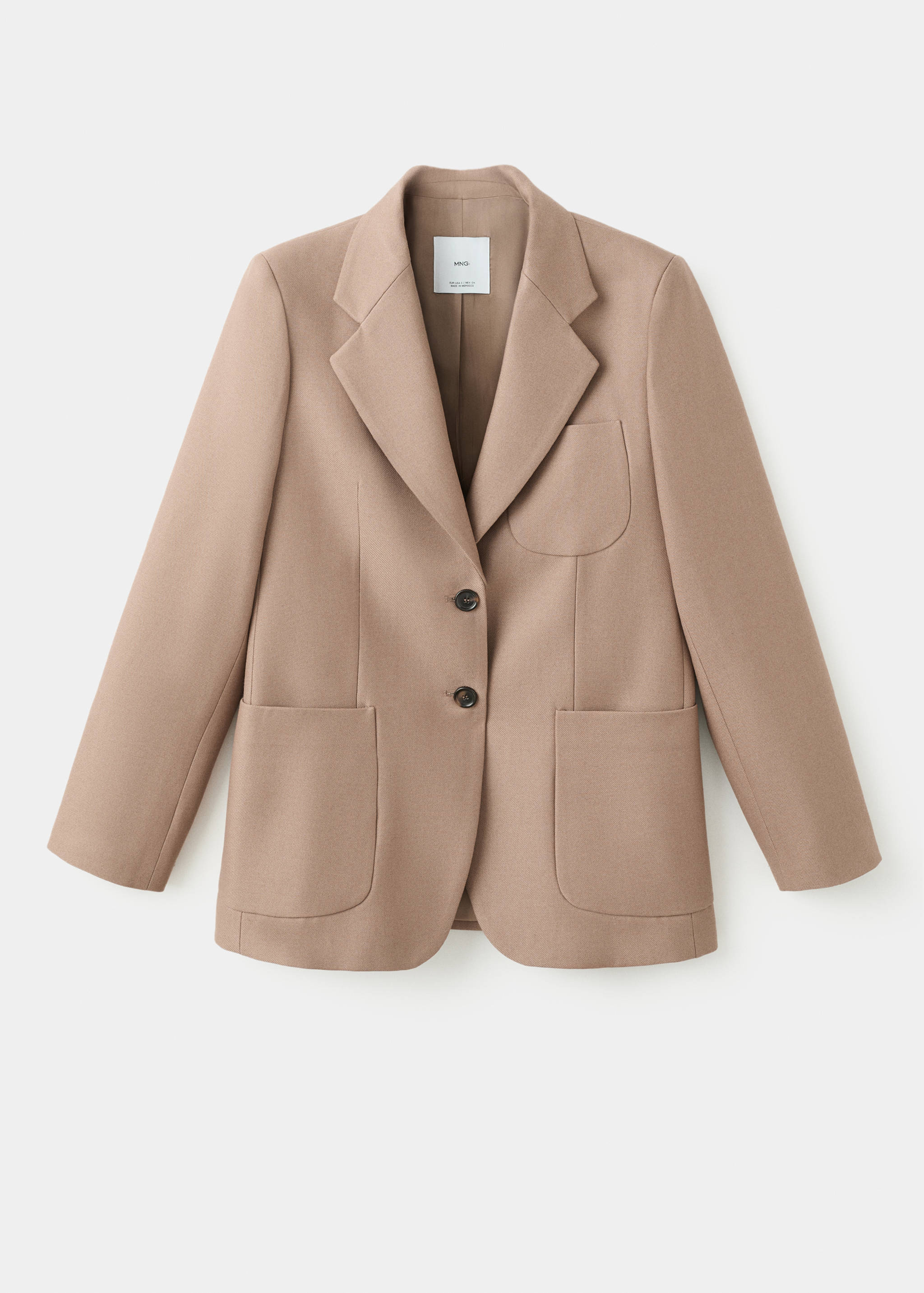 Blazer traje mezcla lana bolsillos - Artículo sin modelo