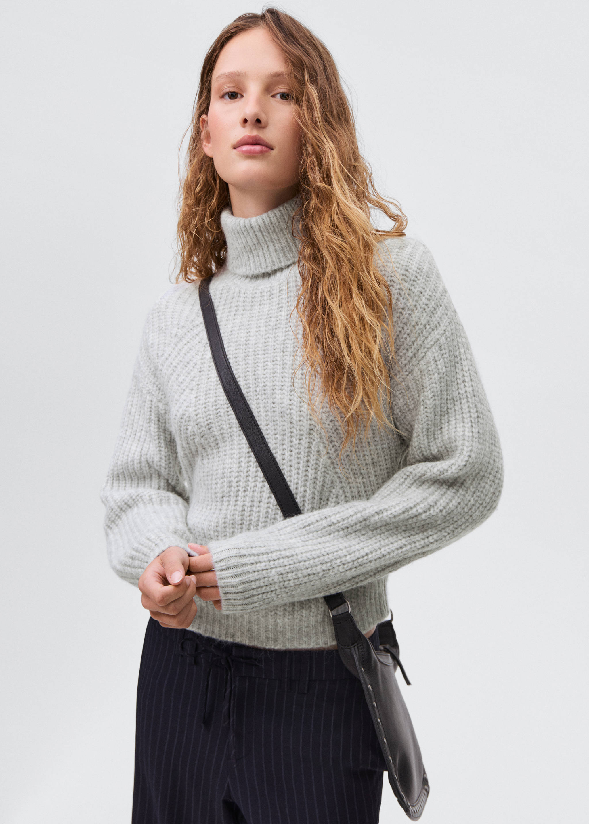 Strickpullover mit Rollkragen - Mittlere Ansicht