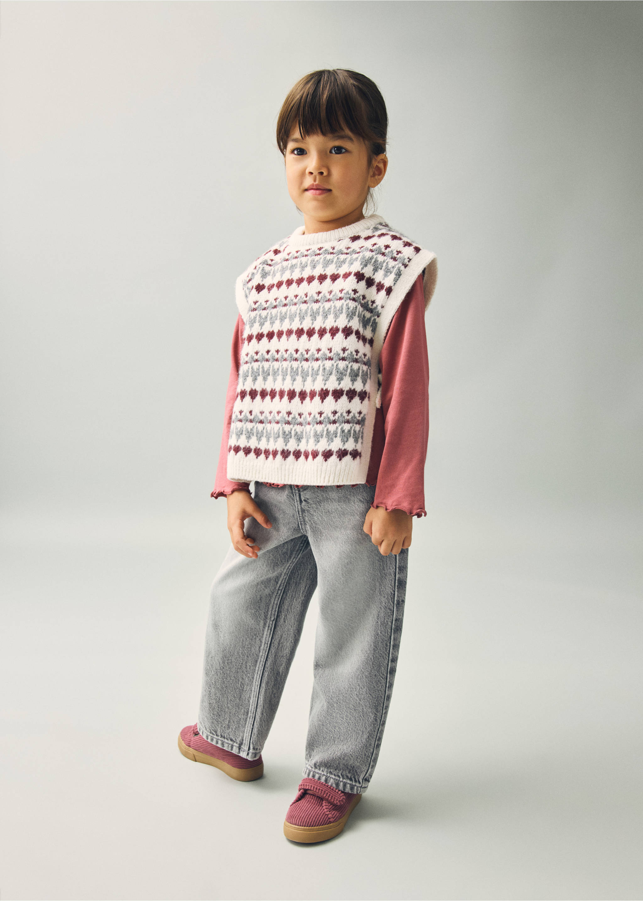 Gerade Baumwolljeans - Allgemeine Ansicht, Denim Grau. Ref: 17076331-00.