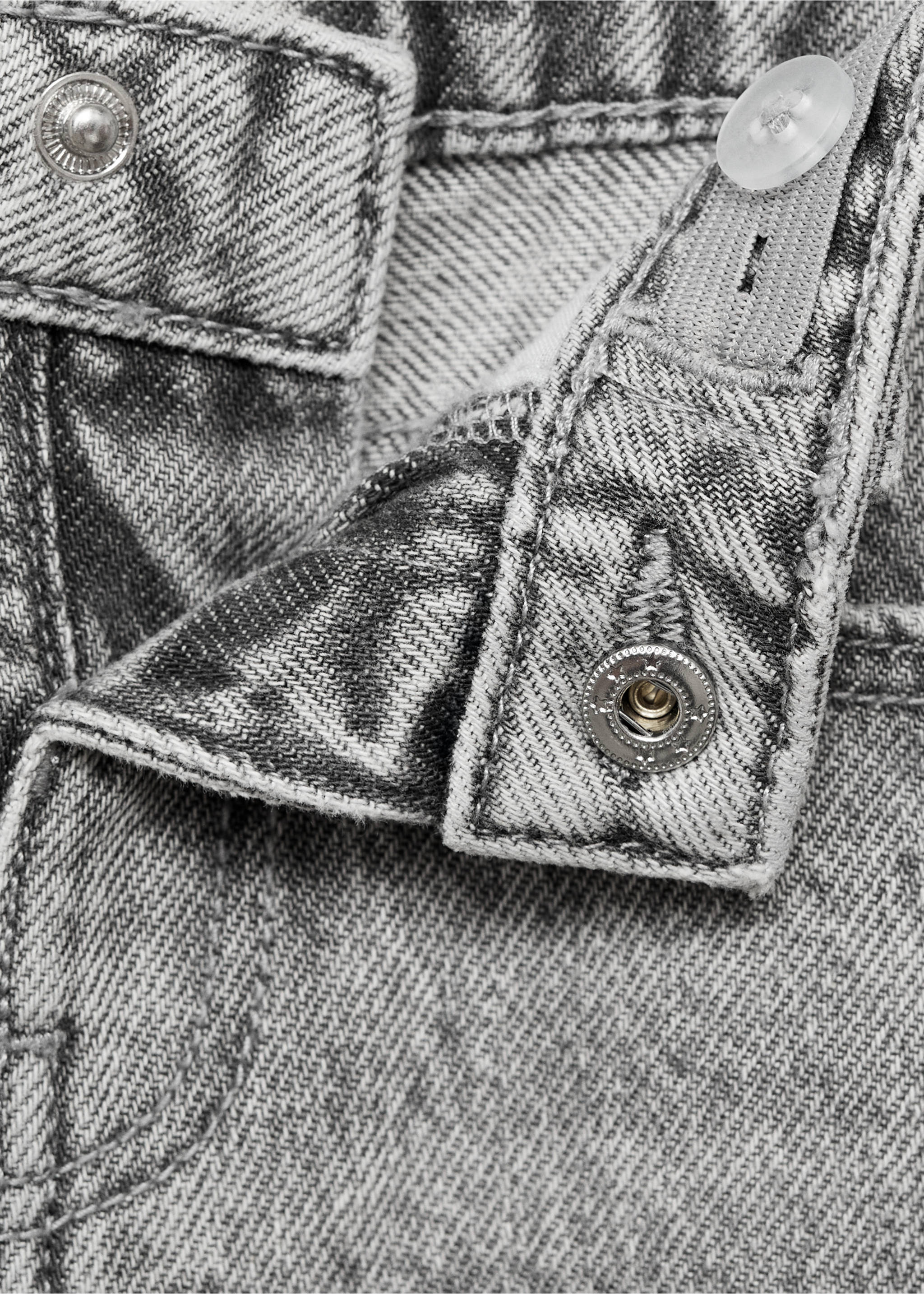 Gerade Baumwolljeans - Detail des Artikels 8, Denim Grau. Ref: 17076331-00.